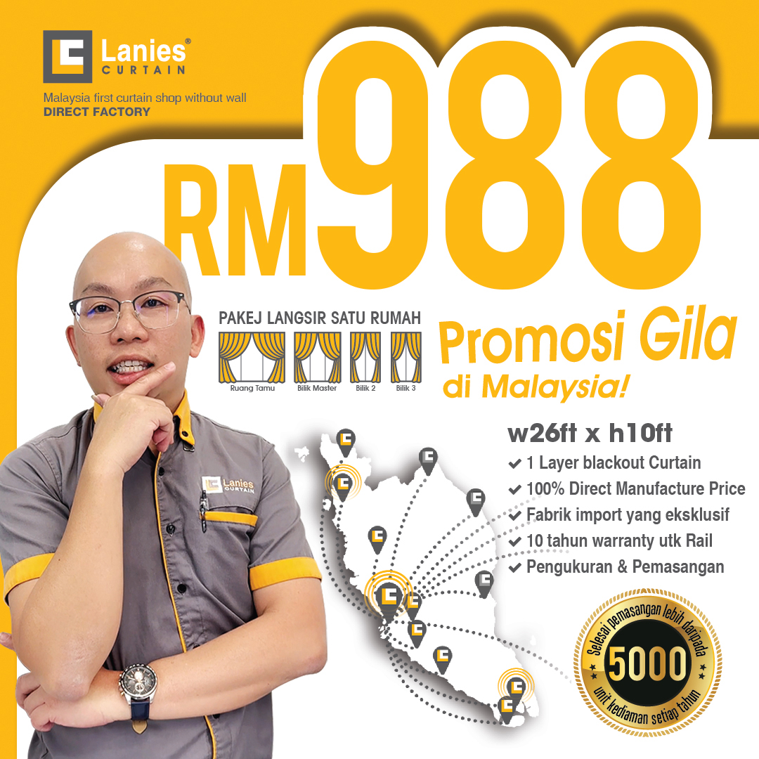 Lanies Curtain Malaysia Facebook ad: Tukar Wajah Rumah
