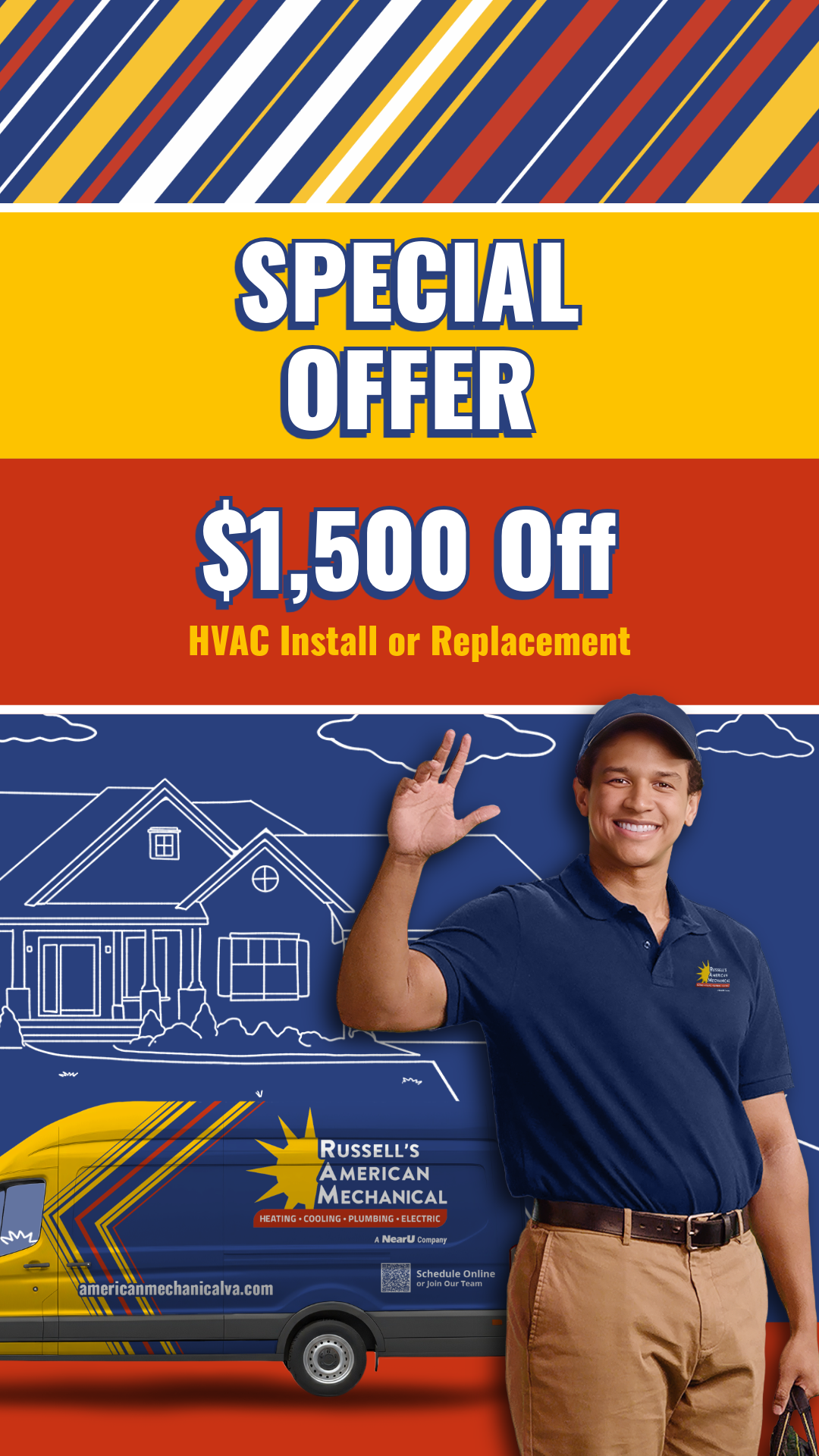 Russell's American Mechanical Facebook ad