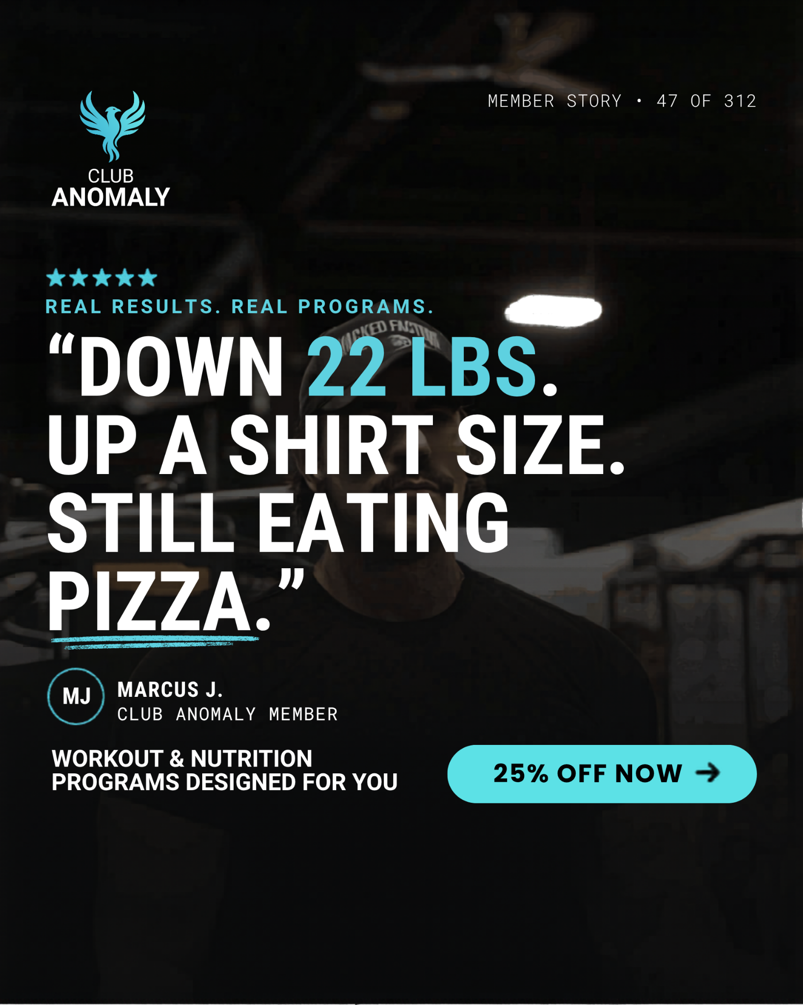 Billy Love Baby Facebook ad: Fitness & Nutrition Programs 25% OFF