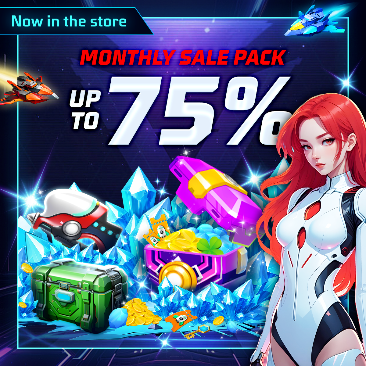 Galaxy Attack: Alien Shooter Facebook ad