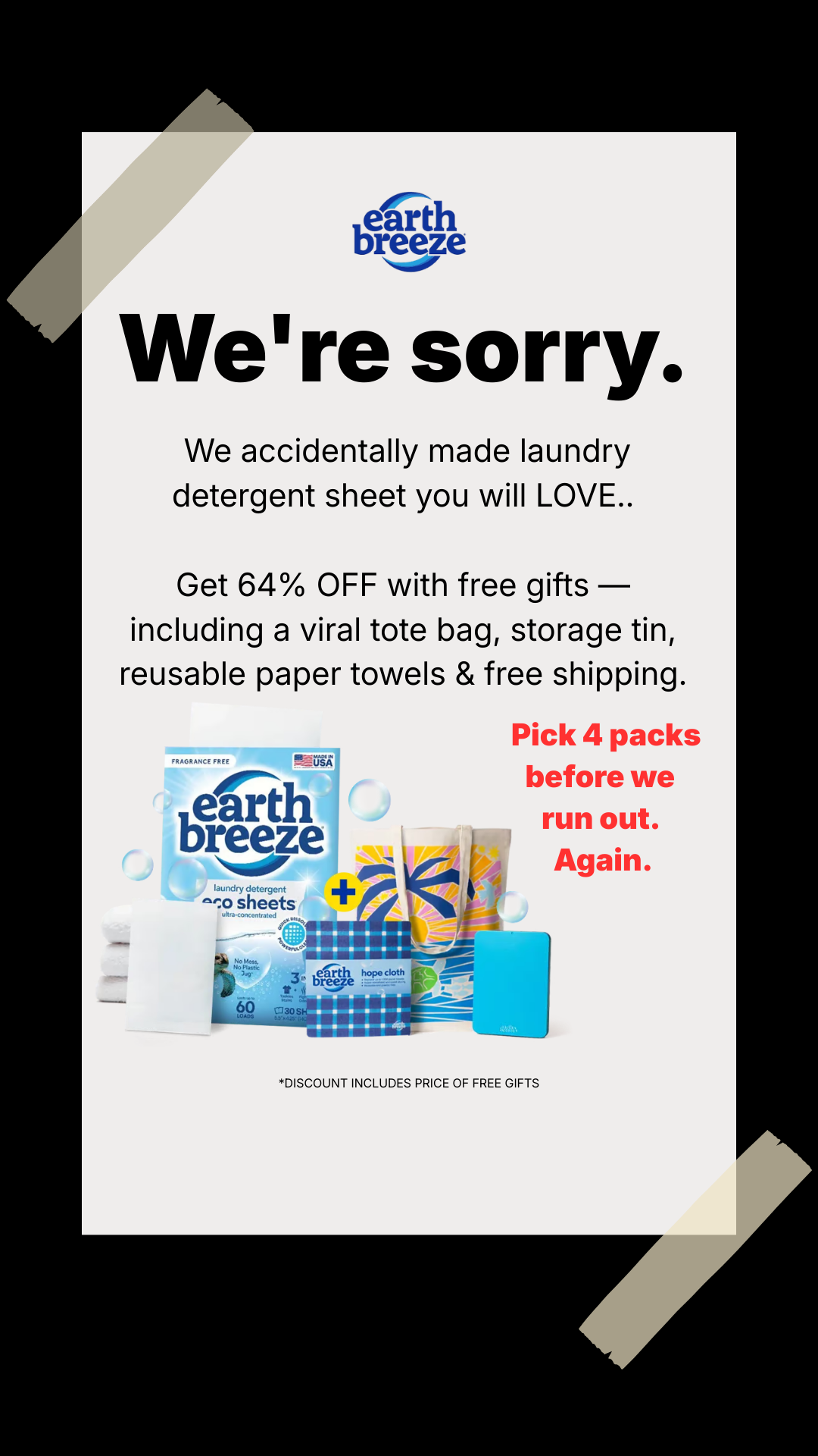 Earth Breeze Facebook ad