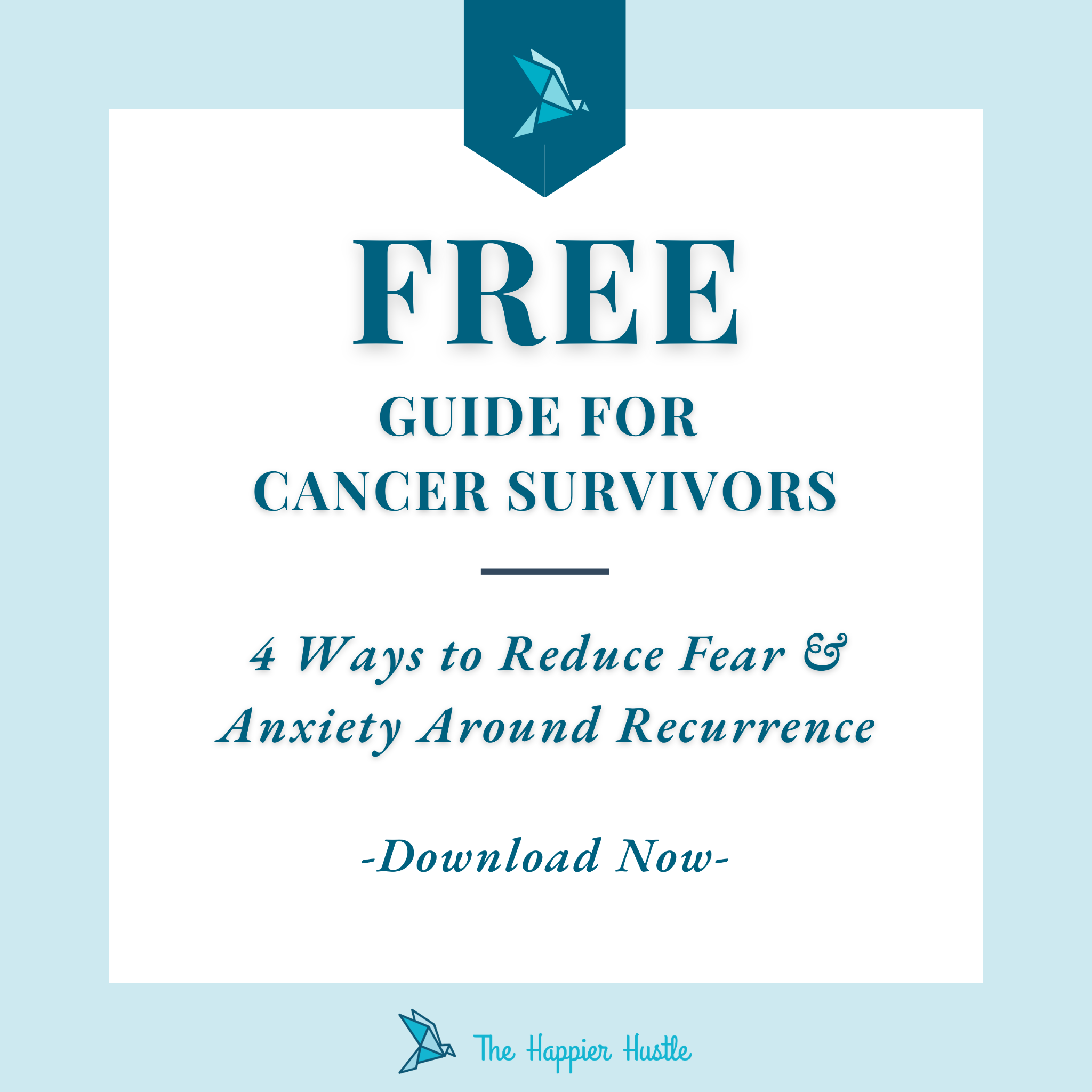 The Happier Hustle Facebook ad: [FREE GUIDE] Discover 4 Tools To Help Ease Anxiety & Fear…