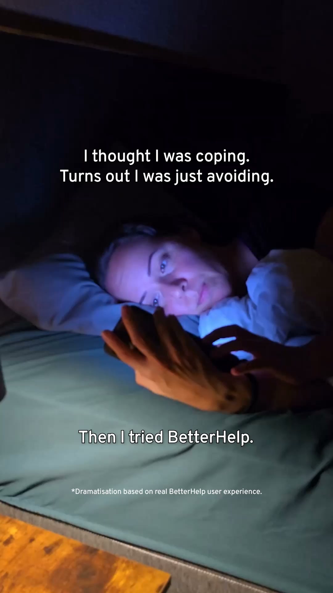 BetterHelp Facebook ad: Take the quiz. Find your Therapist.
