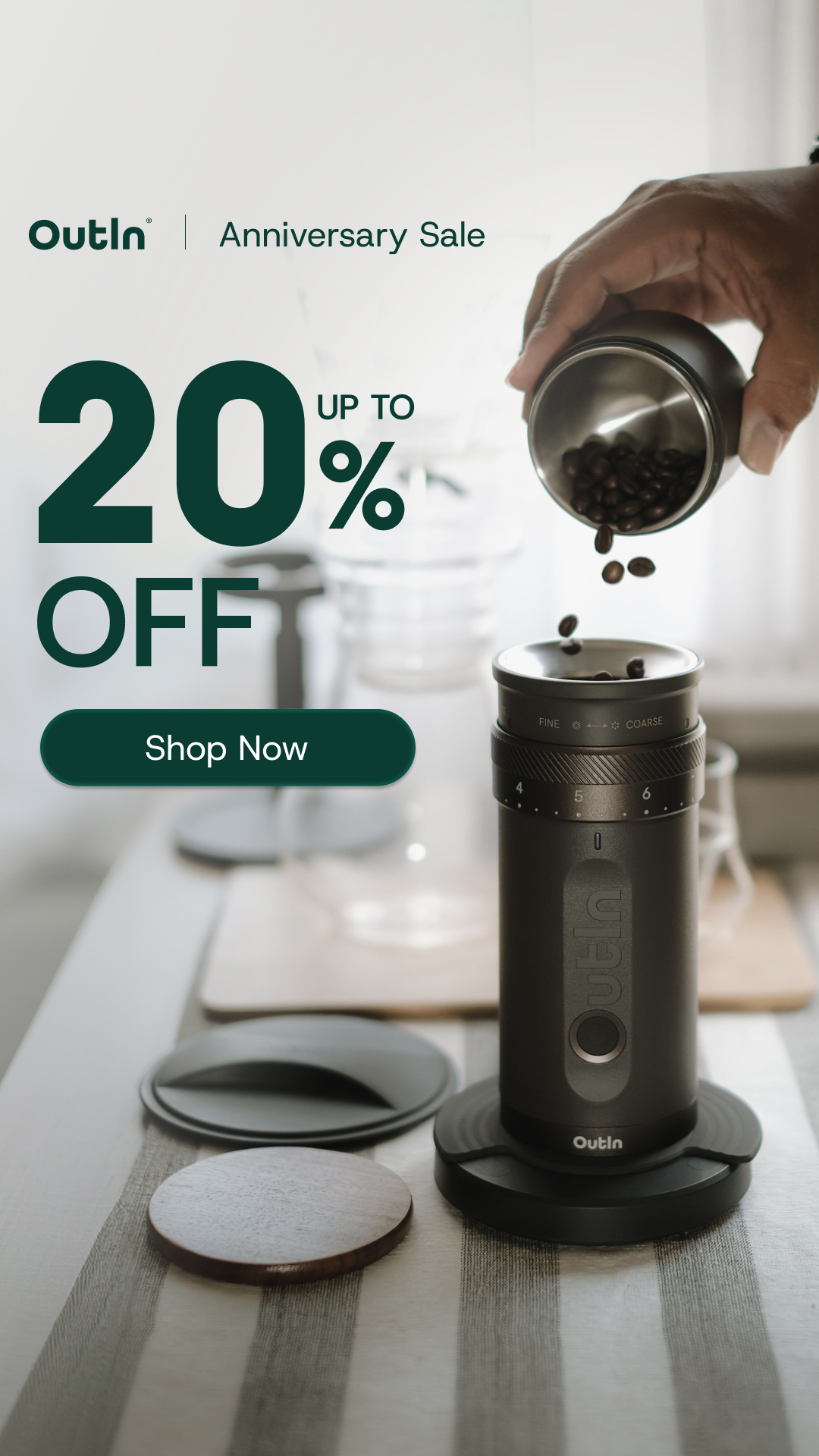 Outin Portable Electric Espresso Machine Facebook ad