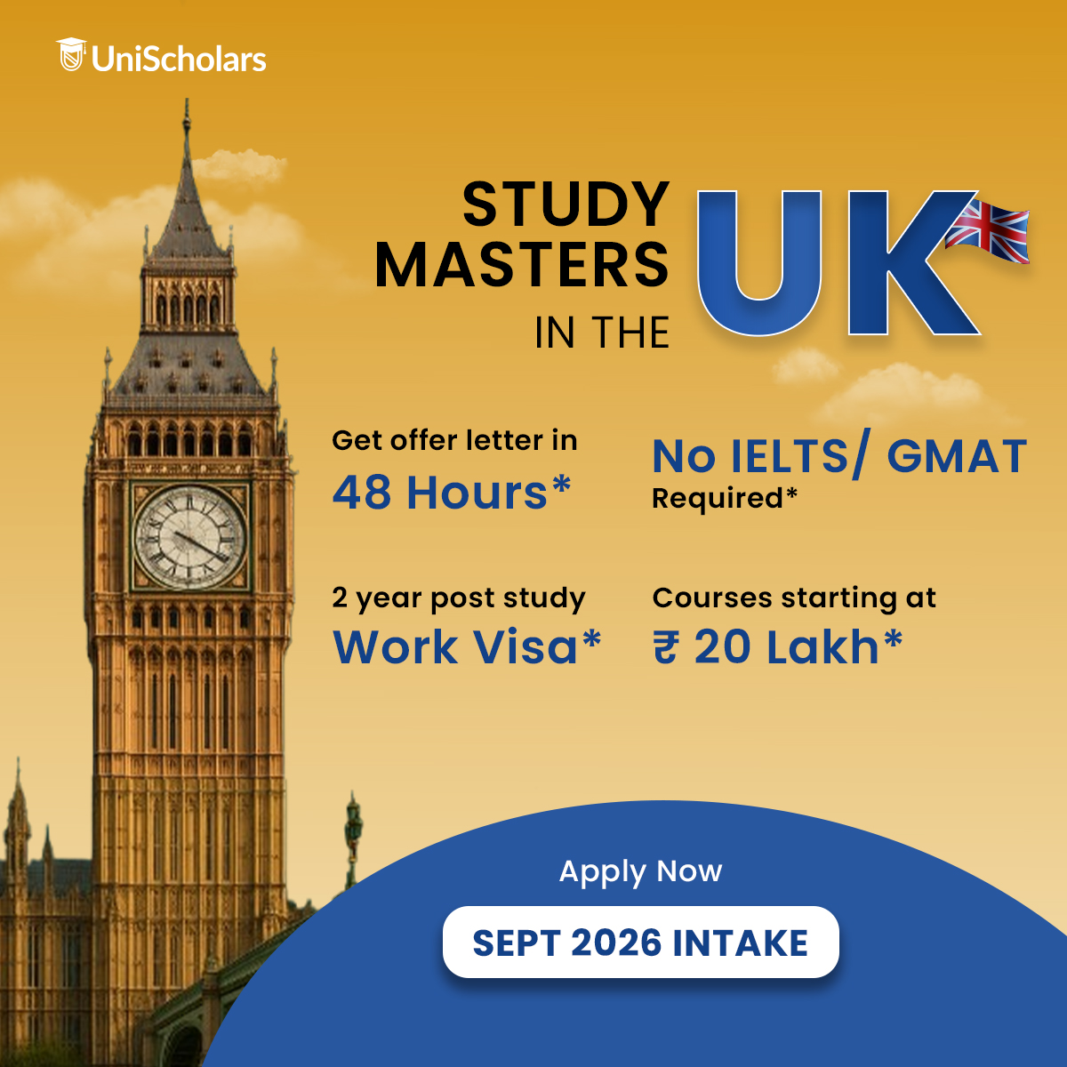 UniScholars Facebook ad from May 19, 2026