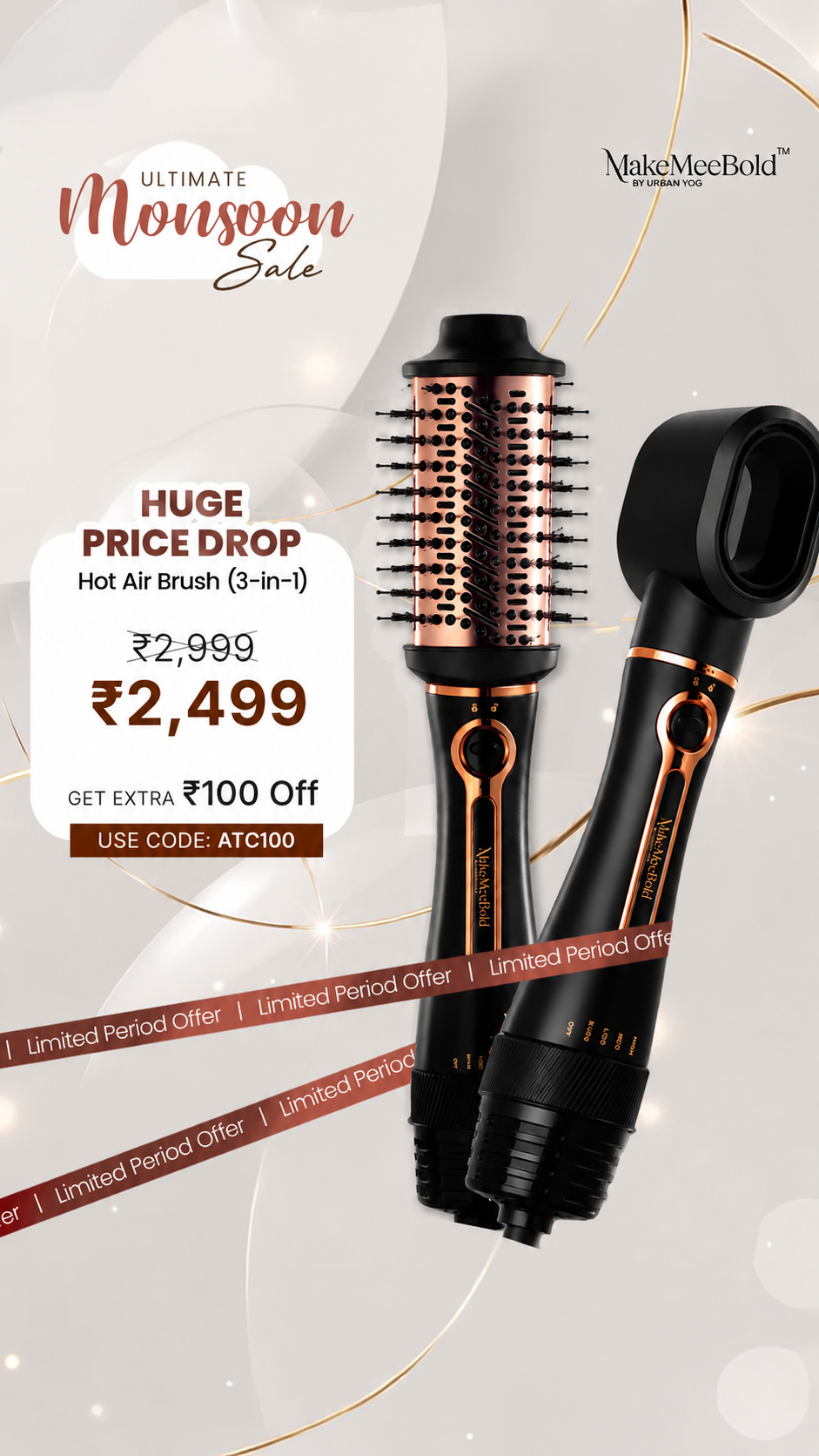 MakeMeebold Hair Styling Facebook ad