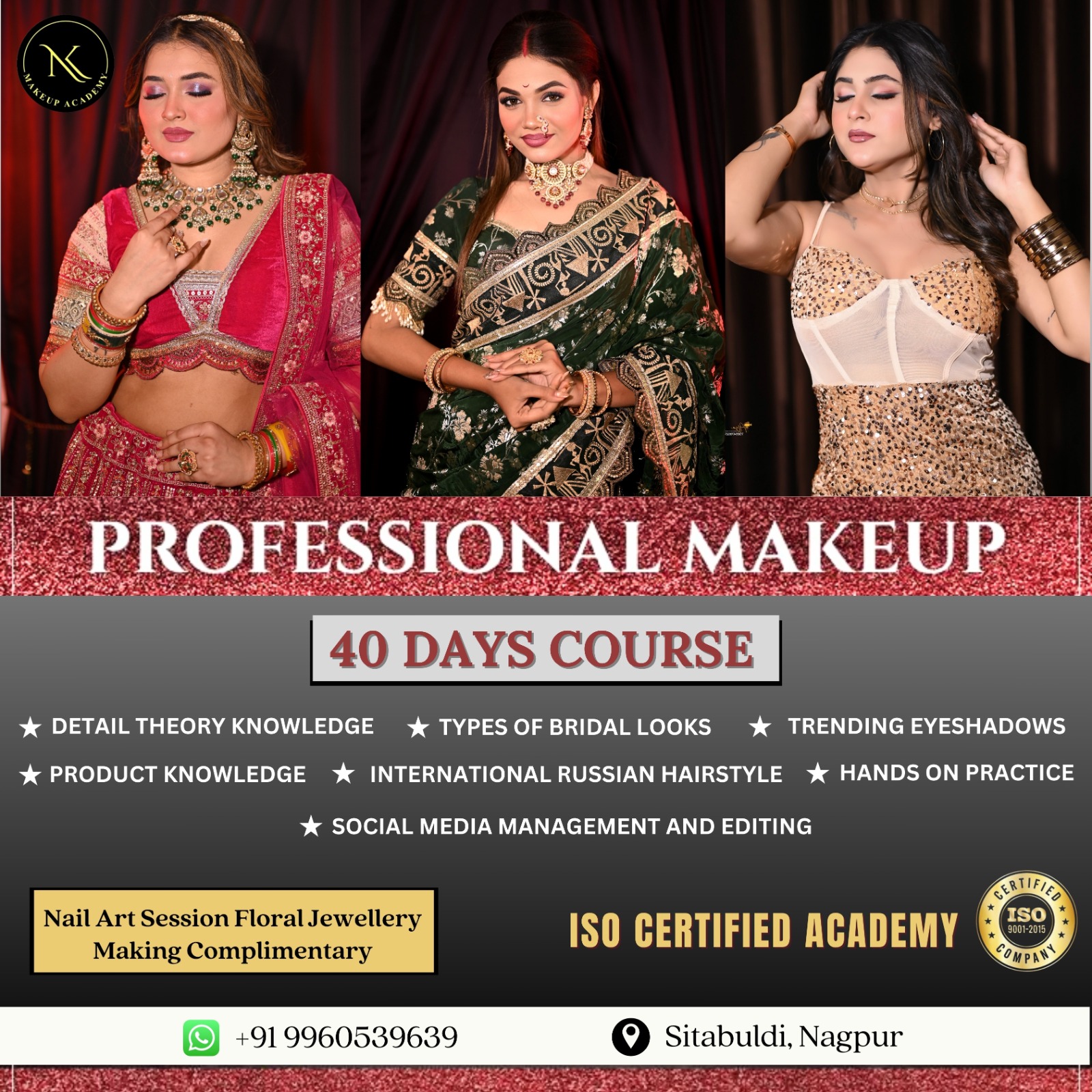 NK Makeup Acadmy Facebook ad: Become a certified makeup artist in just 40…
