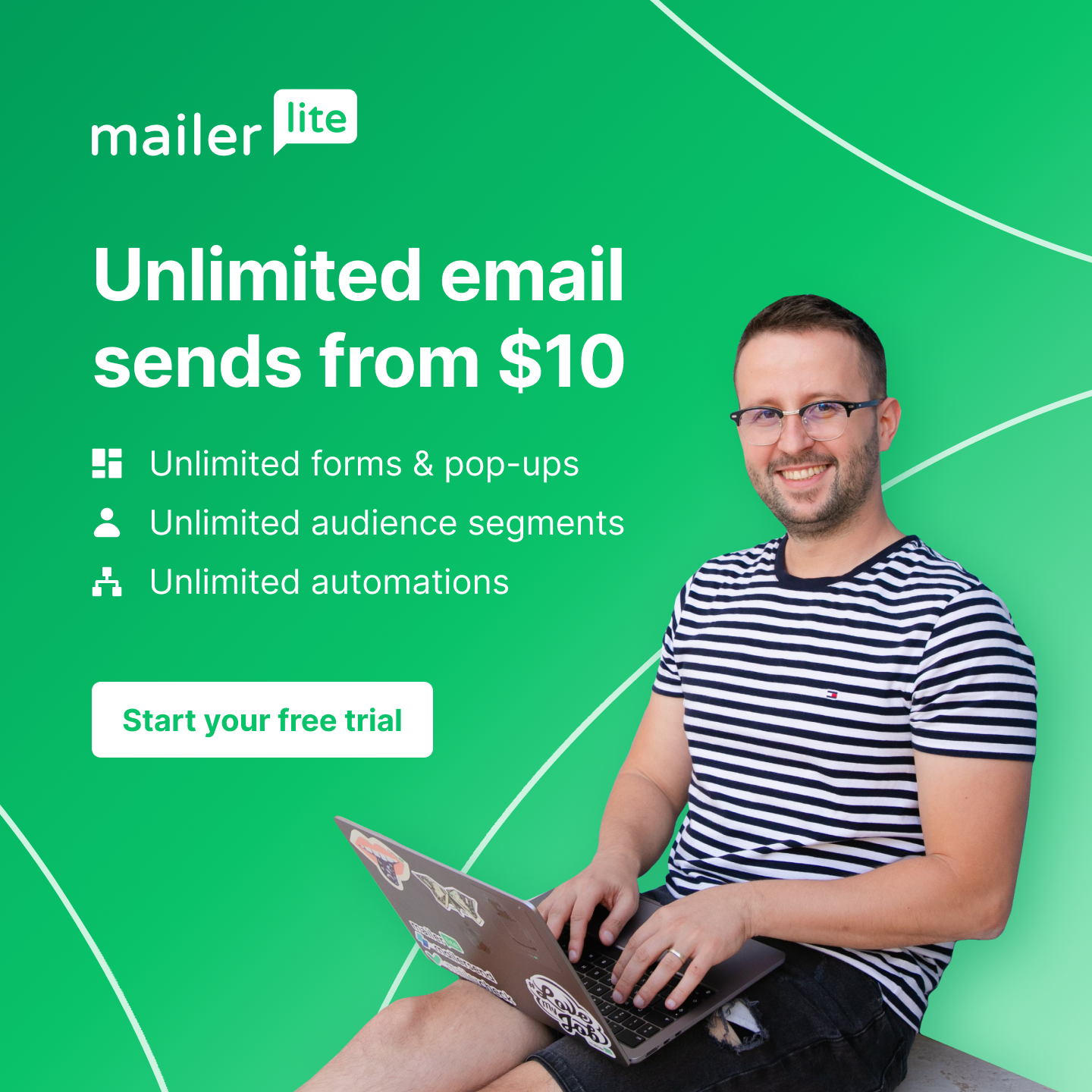 MailerLite Facebook ad