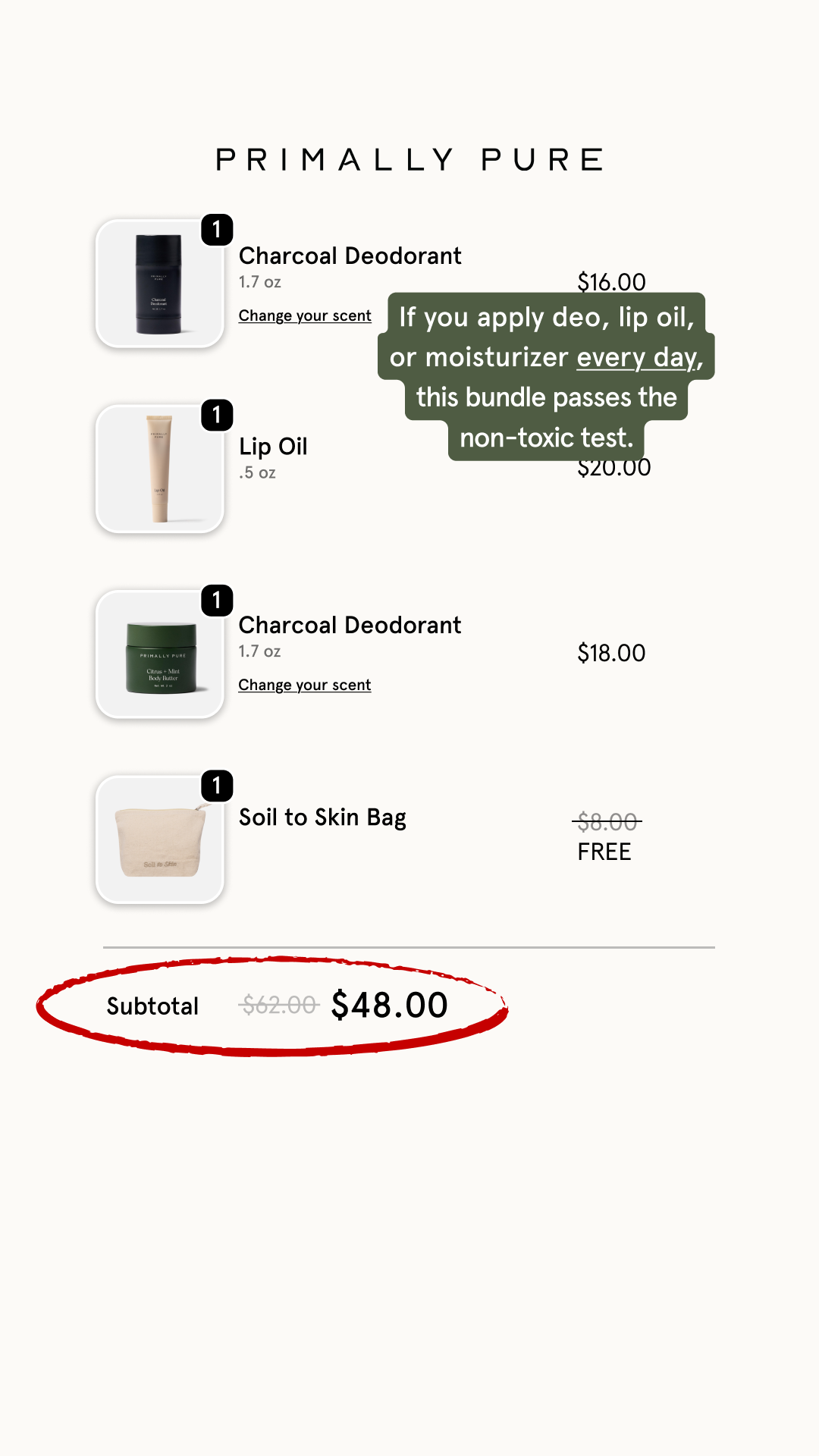 Primally Pure Skincare Facebook ad