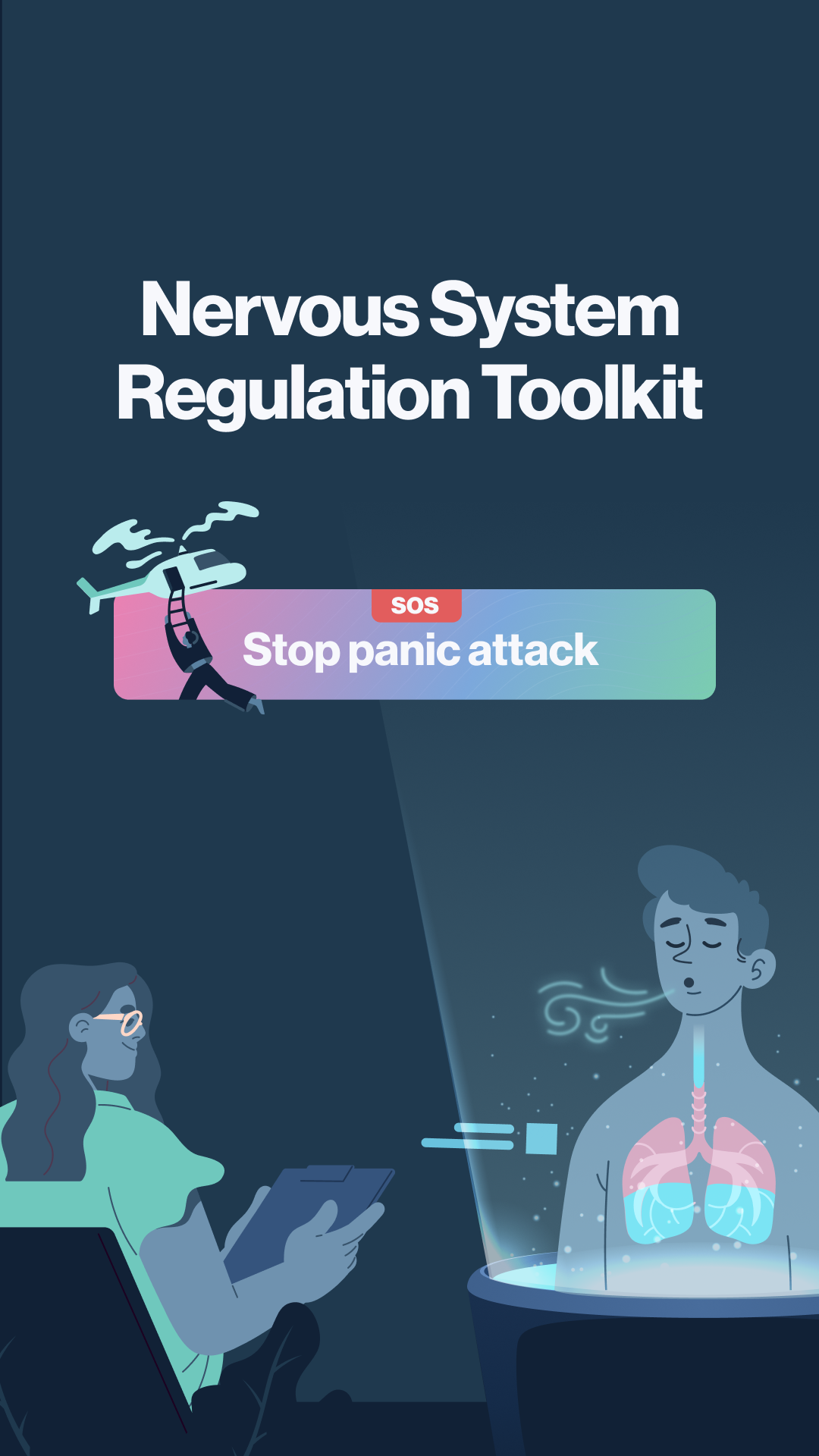 Calmer - Anxiety & Panic Attack Relief Facebook ad from Mar 9, 2026
