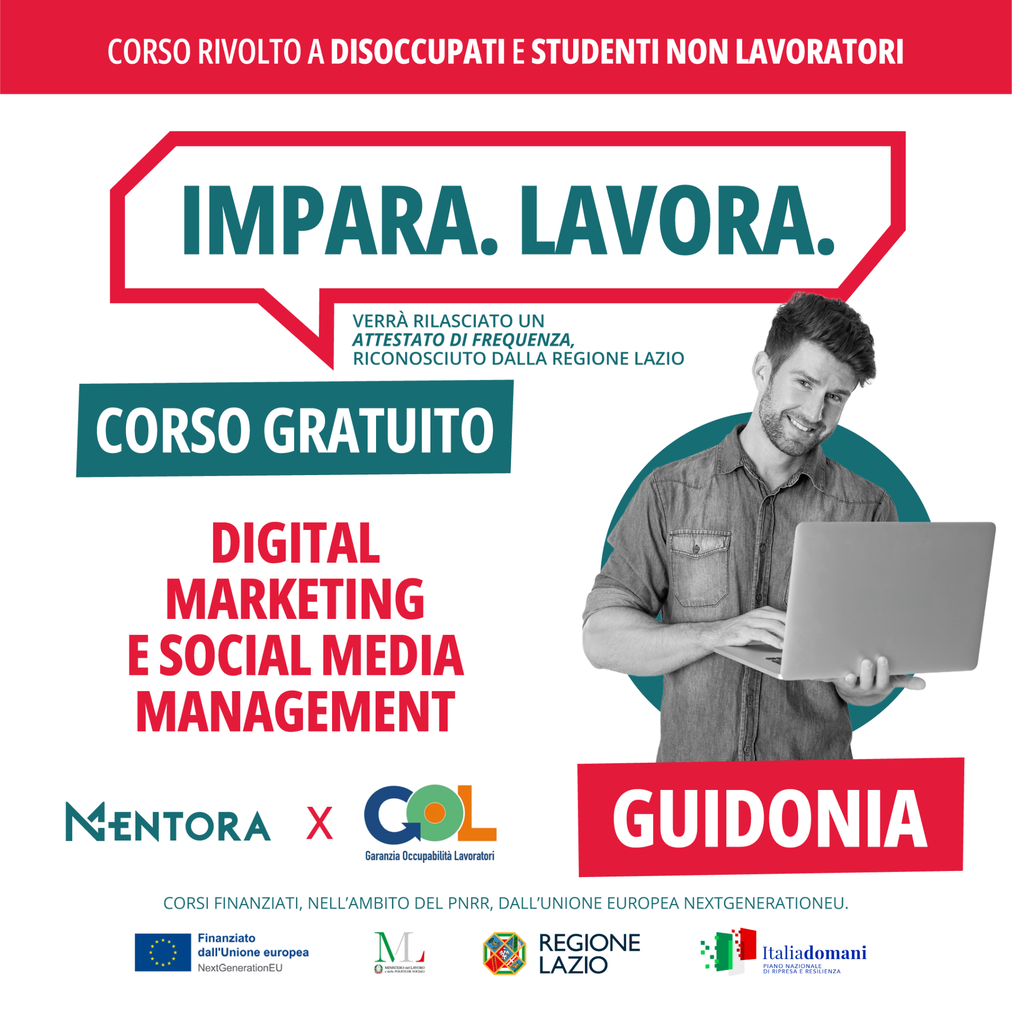 Mentora Facebook ad: Sei disoccupato e vuoi entrare nel settore del…
