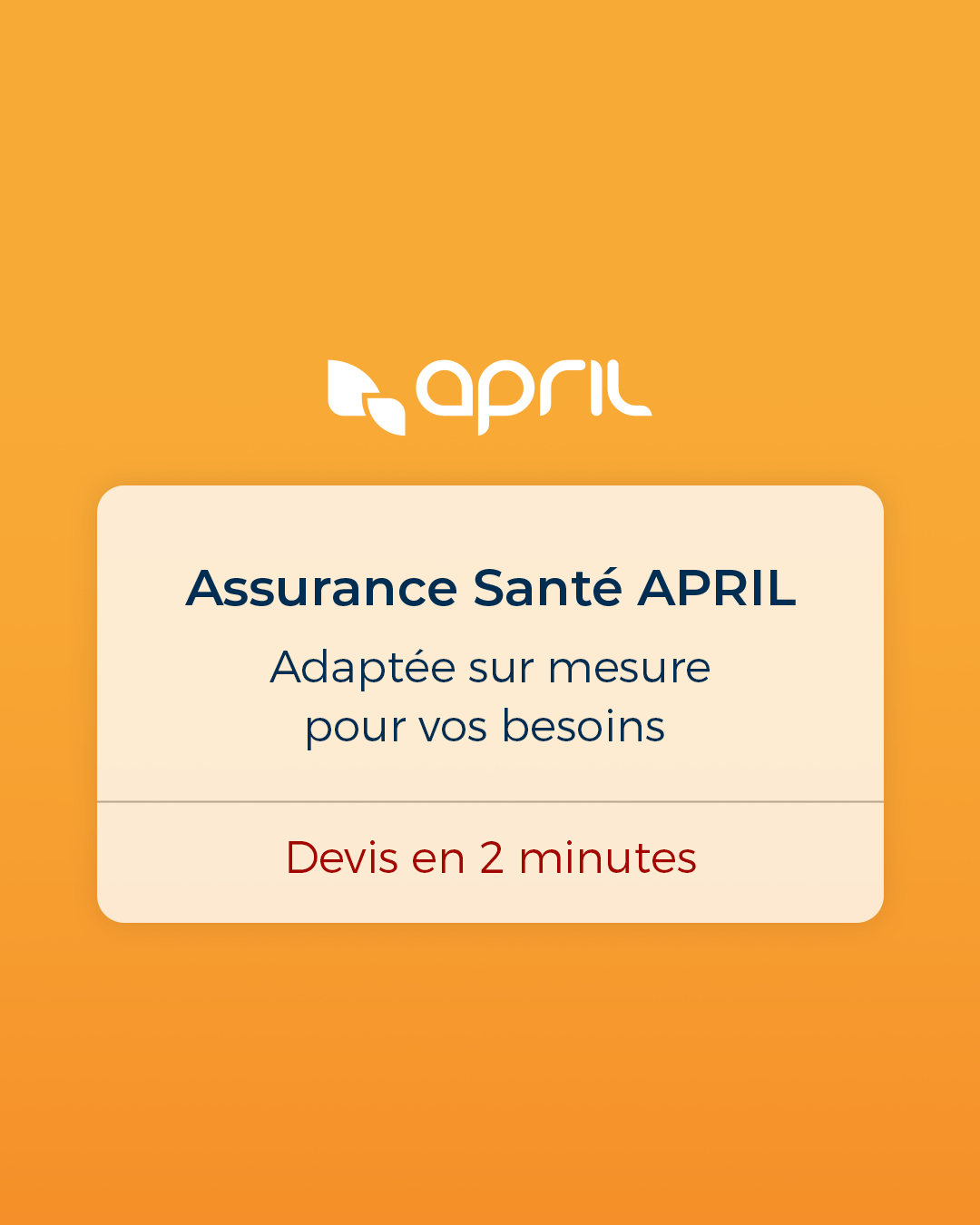 APRIL Facebook ad