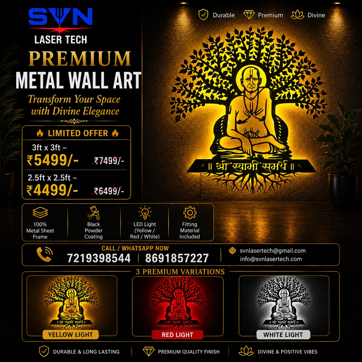 SVN Laser Premium Metal Art Facebook ad: Presenting Premium Metal Wall Art by SVN Laser…