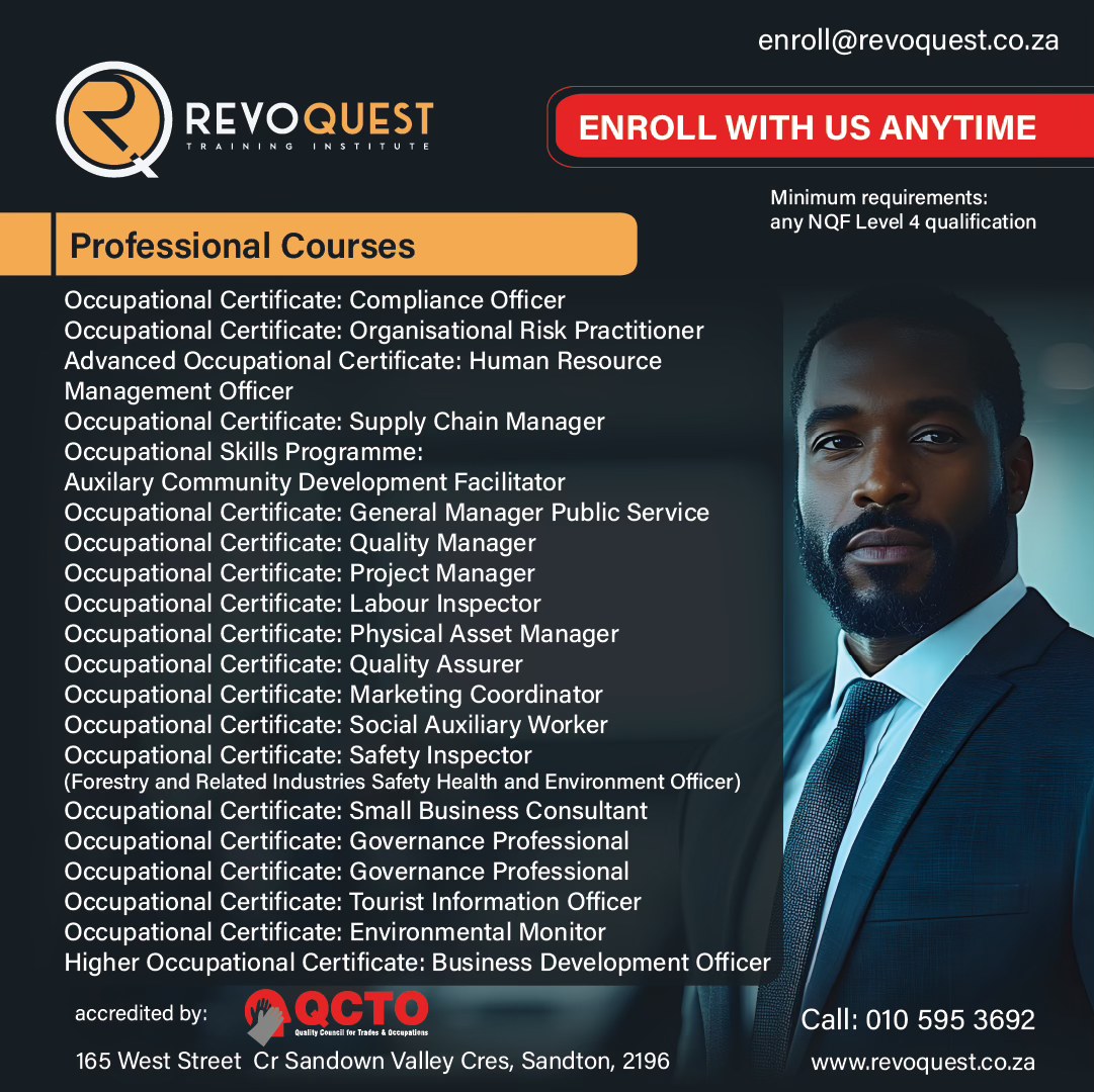 Revo Quest Institute Facebook ad: RevoQuest Institute