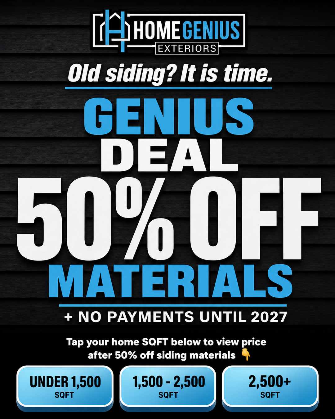 Home Genius Exteriors Facebook ad