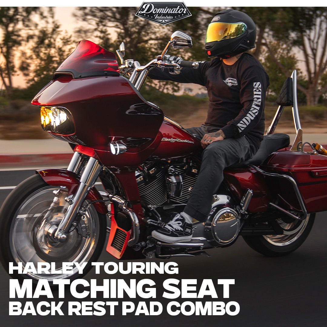 Dominator Industries Facebook ad: Matching Seat and Sissy Bar Combo for 2009-2024…
