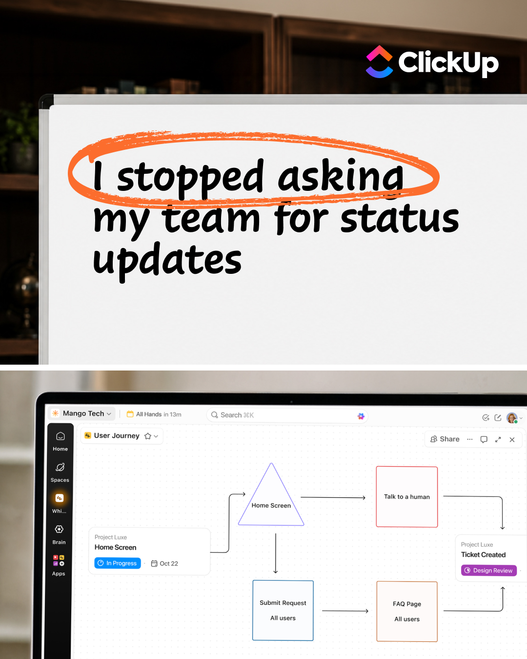 ClickUp Facebook ad