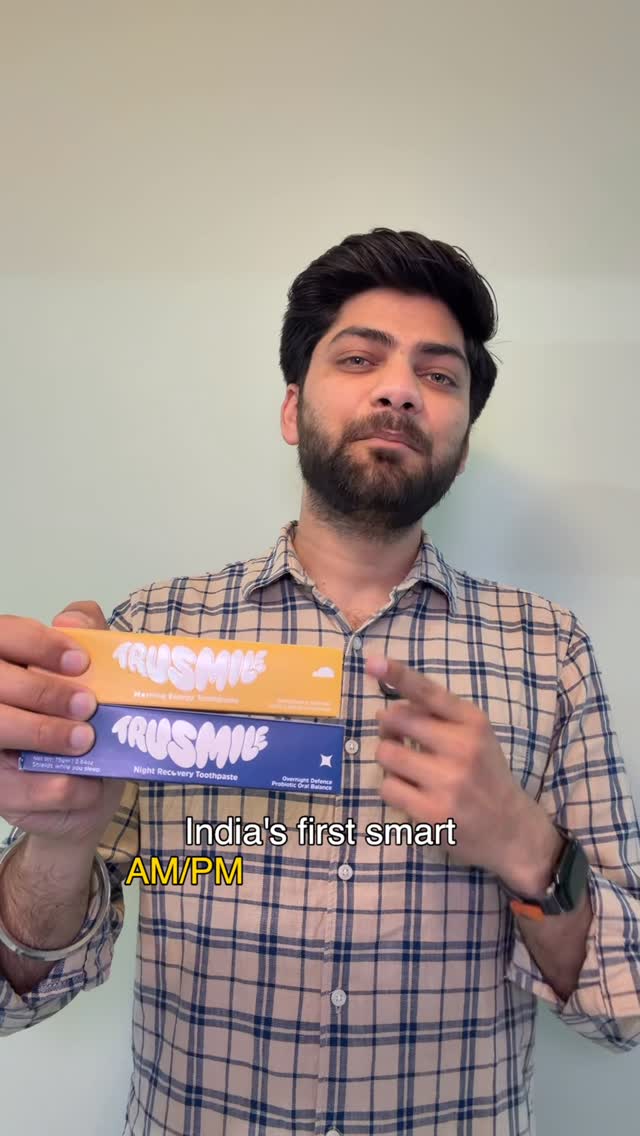 TruSmile Labs Facebook ad: India’s first AM & PM oral care routine…
