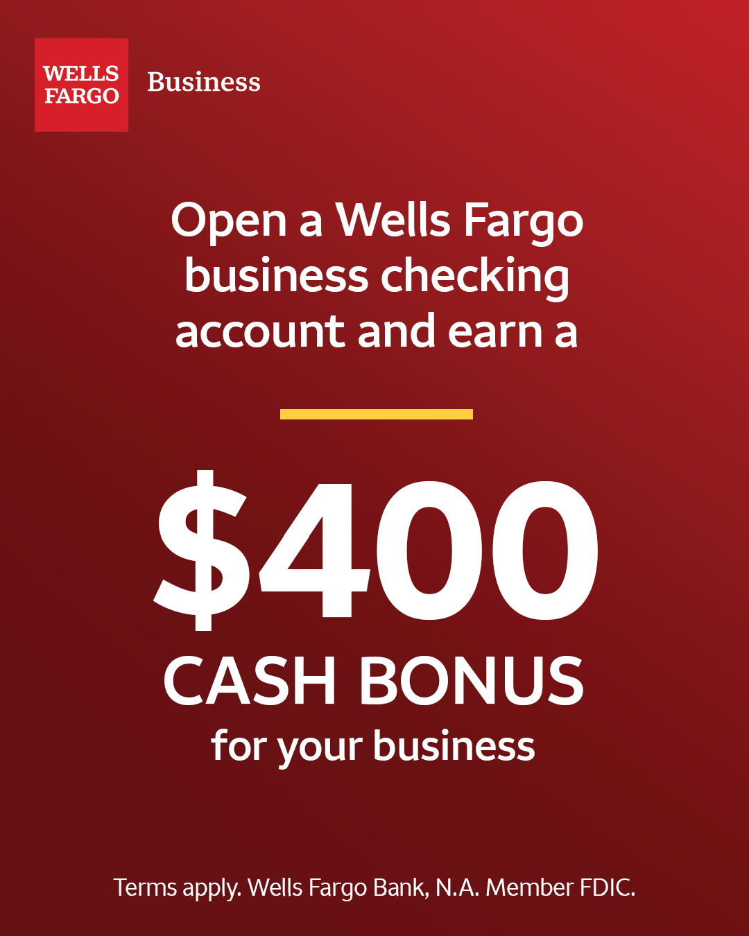 Wells Fargo Facebook ad