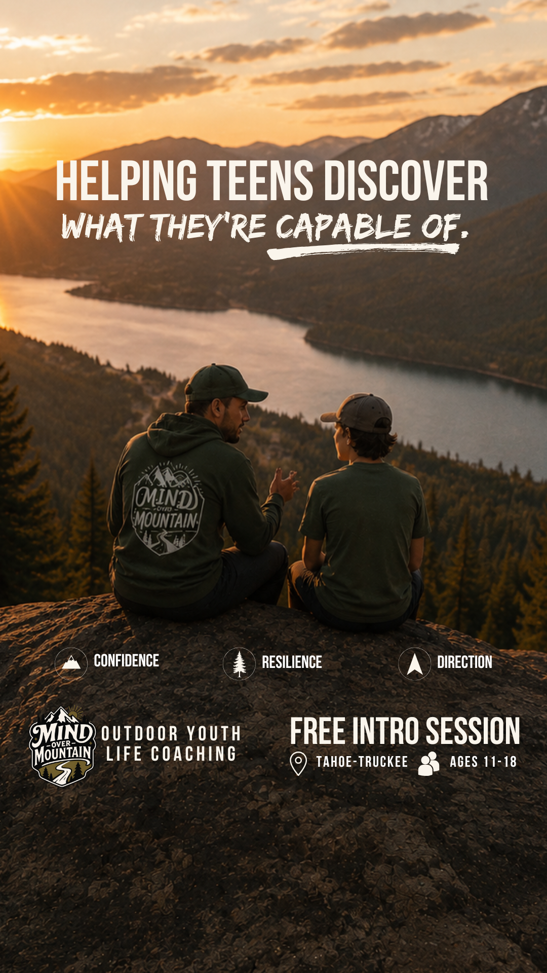 Mind Over Mountain - Outdoor Youth Life Coaching Facebook ad: Outdoor Youth Life Coaching in Tahoe-Truckee