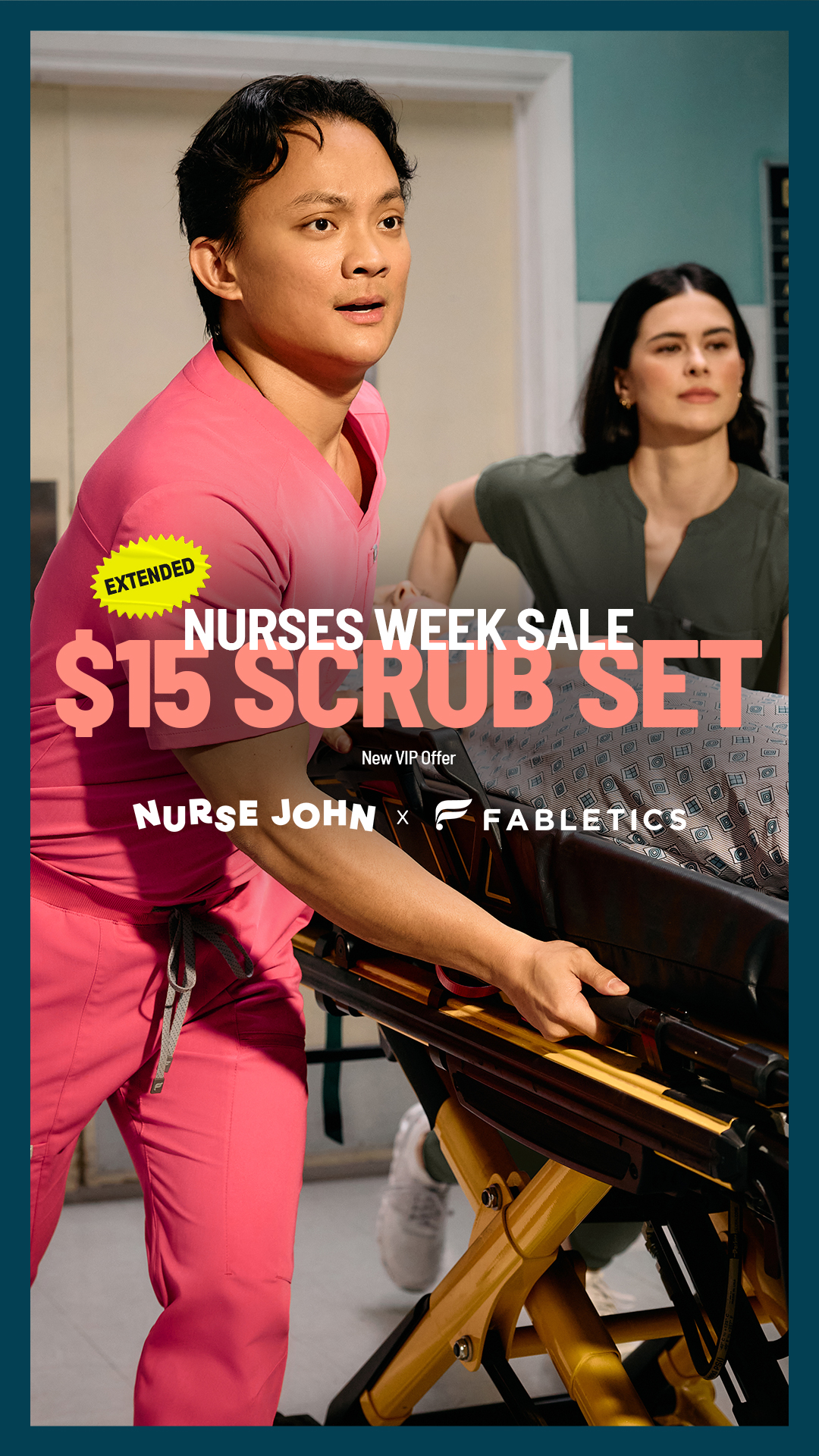 Fabletics Scrubs Facebook ad