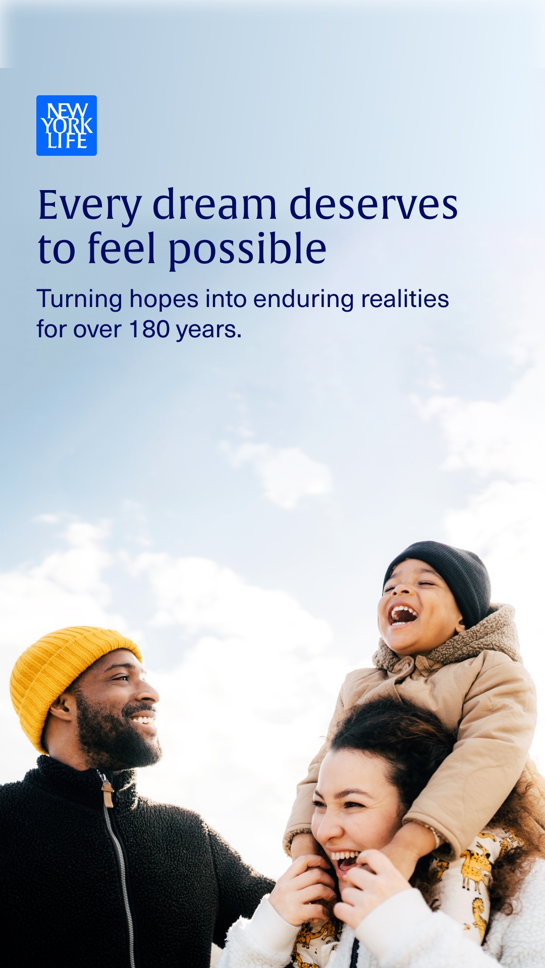 New York Life Insurance Company Facebook ad: Every dream deserves to feel possible