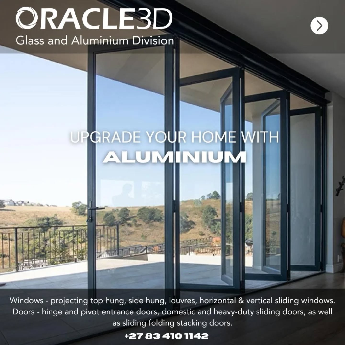 oracle3d_design Facebook ad: We make world class Glass and Aluminium doors…