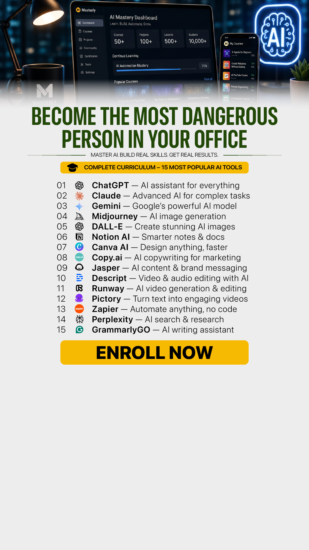 Masterly AI Facebook ad from May 13, 2026