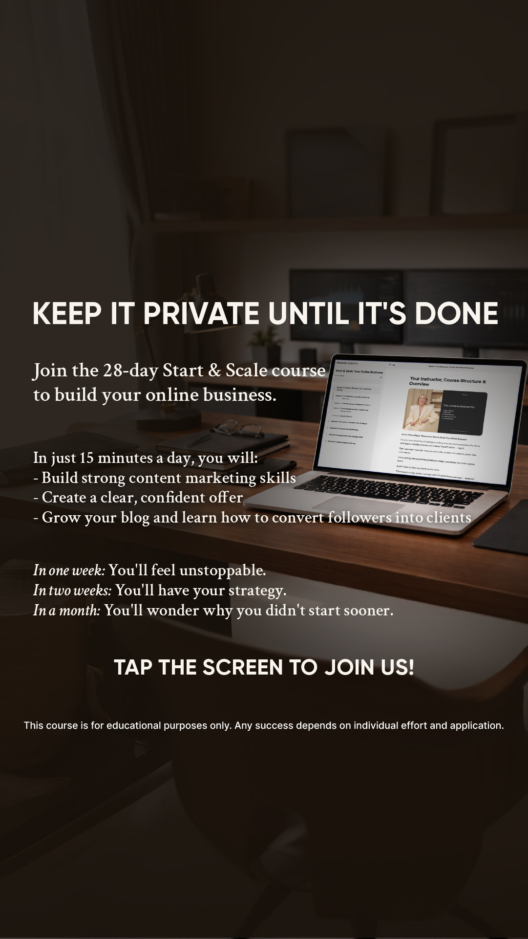 Tori Business Growth Facebook ad