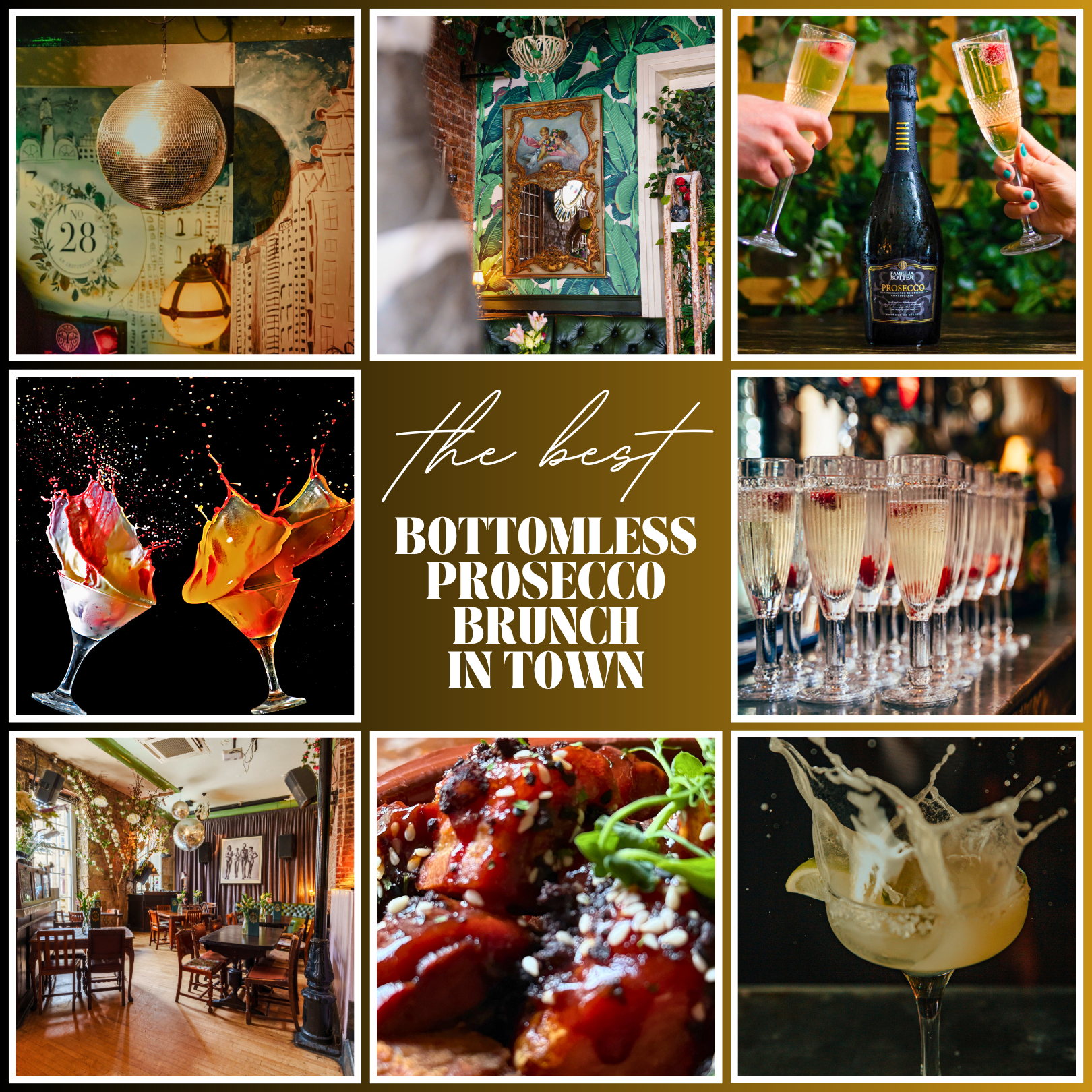 No28 Facebook ad: Bottomless Prosecco Brunch £35.00 per person
