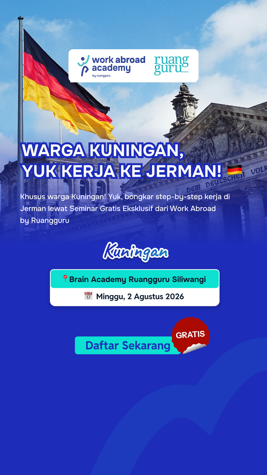 Work Abroad by Schoters Jawa Barat Facebook ad: Warga Kuningan! Gaji Kurang? Yuk Ikut Seminar GRATIS Kerja…