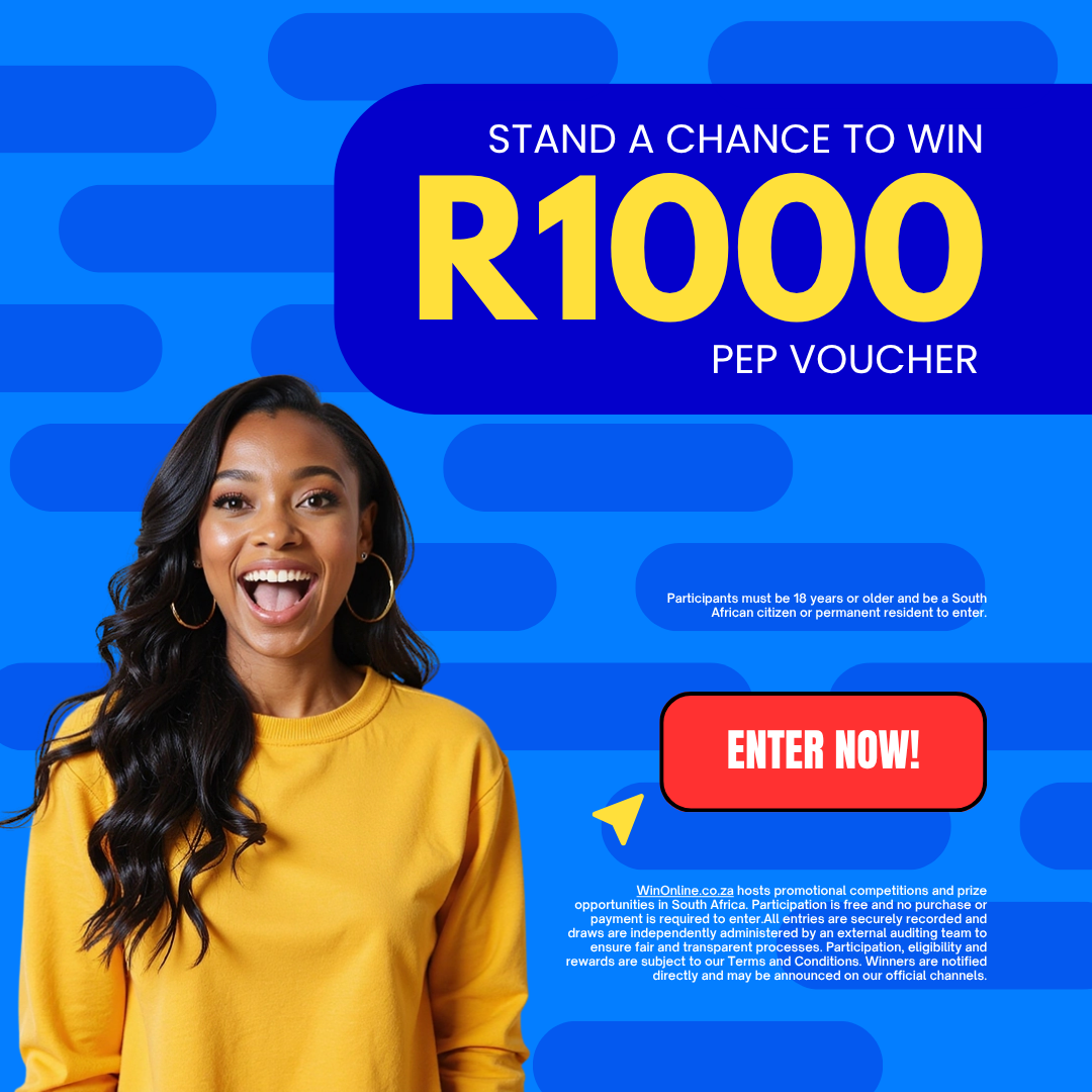 WinOnline Facebook ad: Win a R1,000 PEP Stores Voucher!