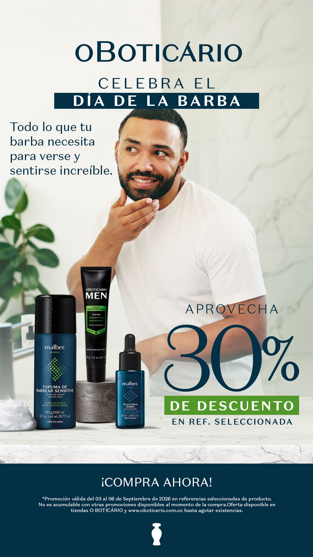 O Boticário Facebook ad: Grooming Hasta 30% OFF