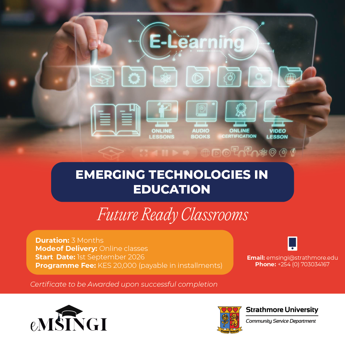 Strathmore University Facebook ad from Aug 11, 2026