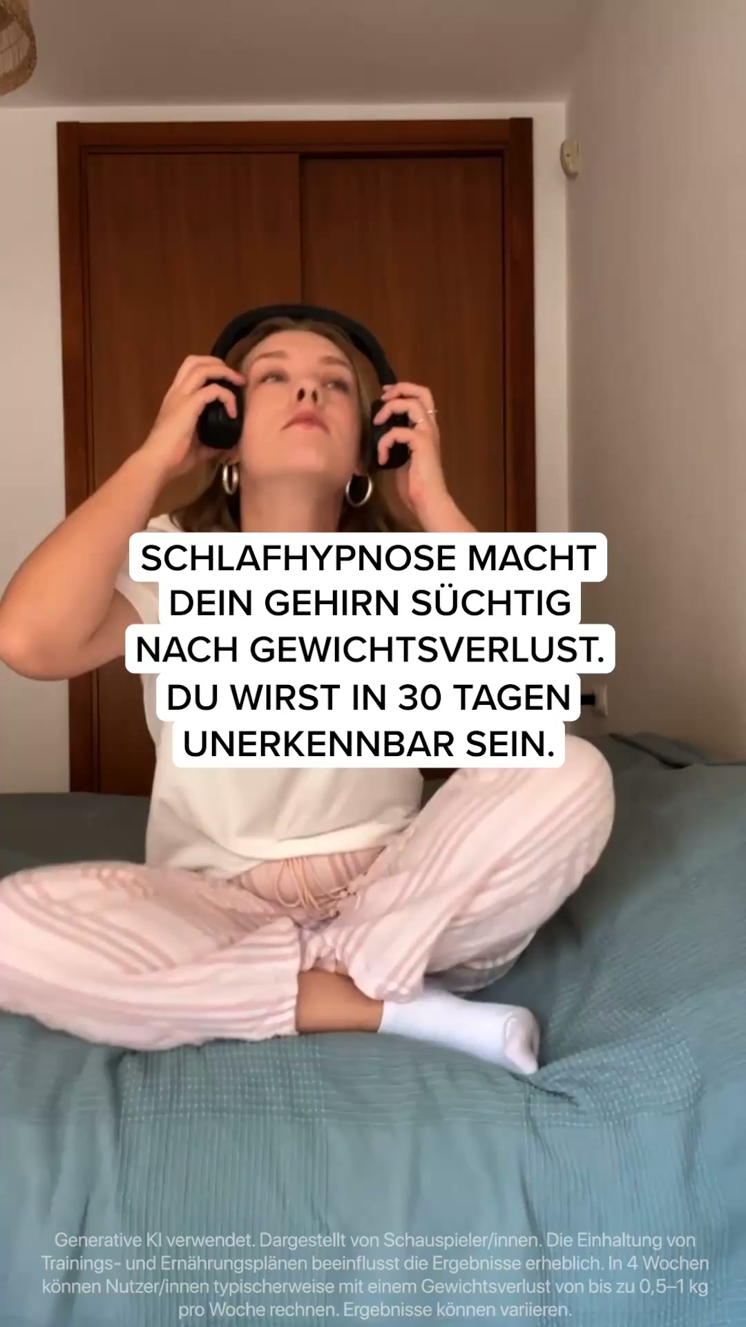 Kure for Hypnotherapy Facebook ad: Schließ die Augen. Verändere alles
