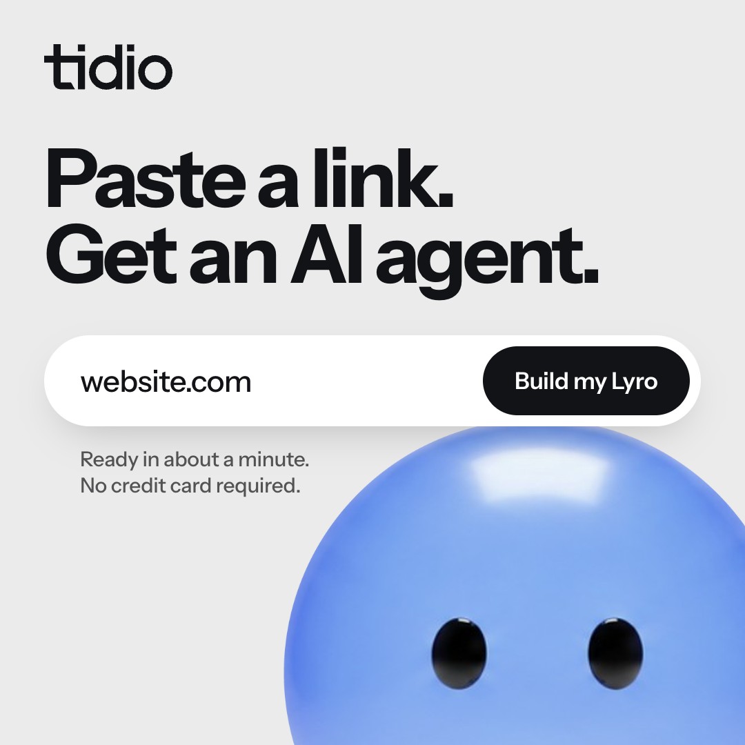 Tidio Facebook ad: Stop paying to answer the same question