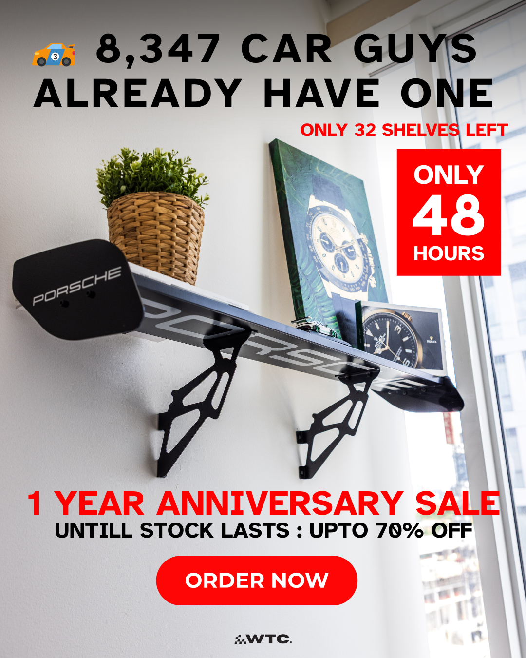 Watch The Car Facebook ad: ANNIVERSARY SALE, FINAL LAP | UP TO 70% OFF