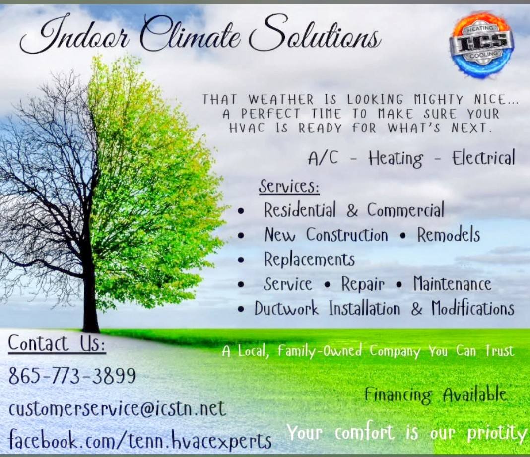 Indoor Climate Solutions, LLC Facebook ad: For the month of May we are offering…