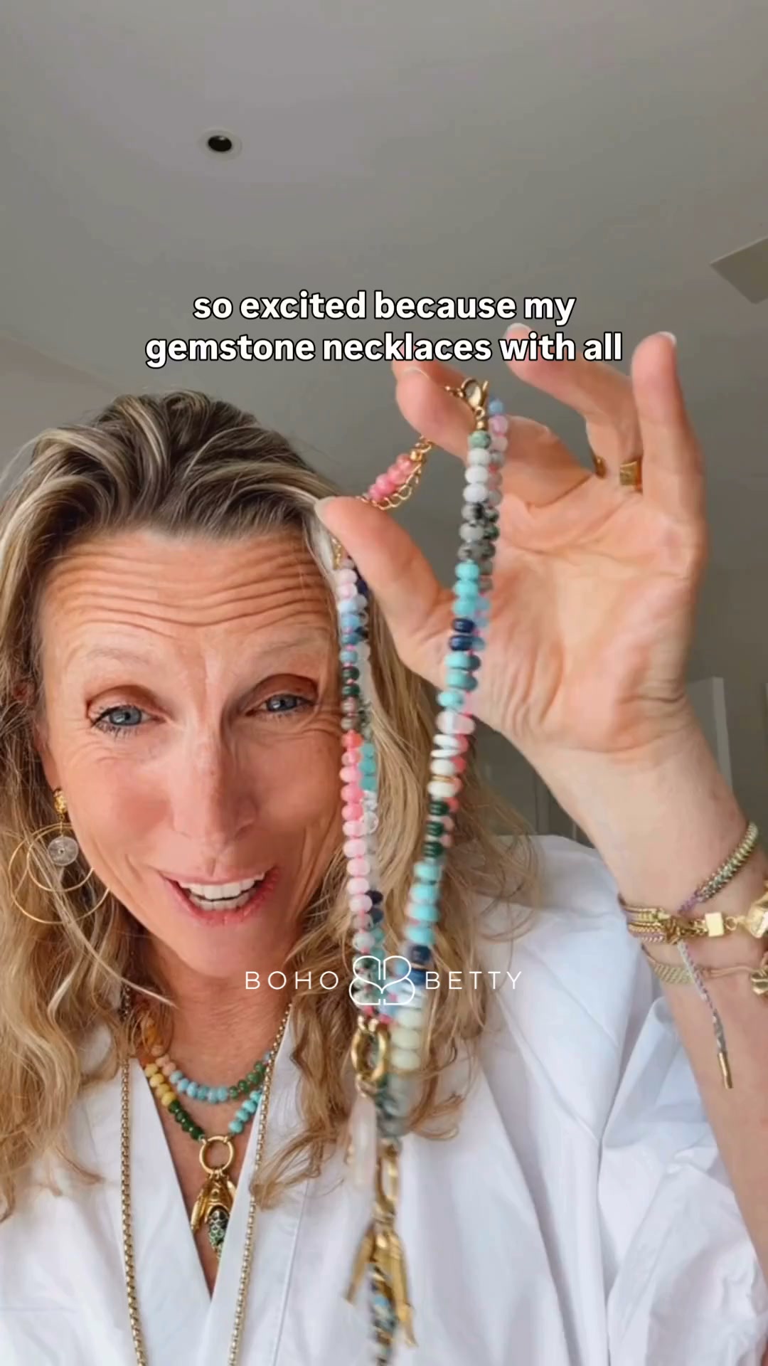 Boho Betty UK Facebook ad: Start creating your personalised necklace today.