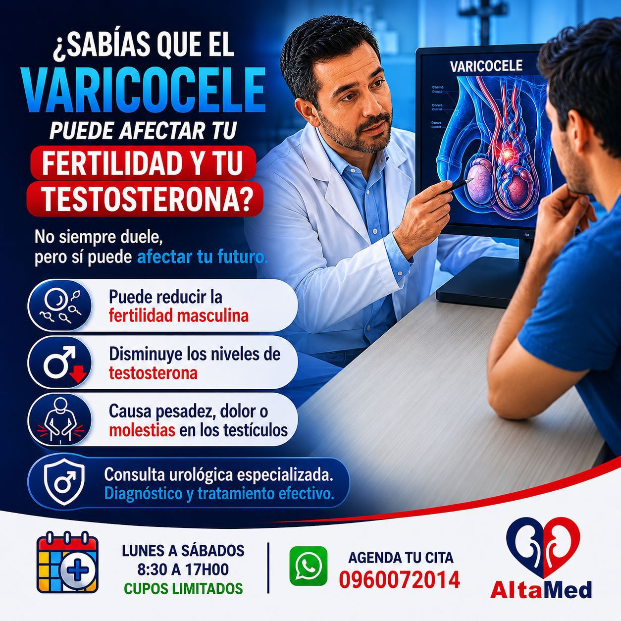 Dr. Luis Cruz Bonilla Facebook ad: ¿DOLOR, PESADEZ TESTICULAR O PROBLEMAS DE FERTILIDAD?