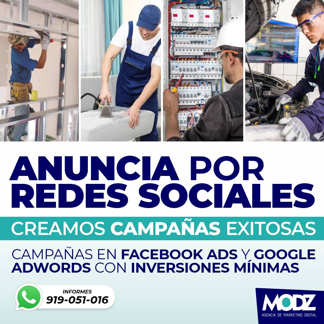 Agencia MODZ Facebook ad: Anuncia por Redes Sociales