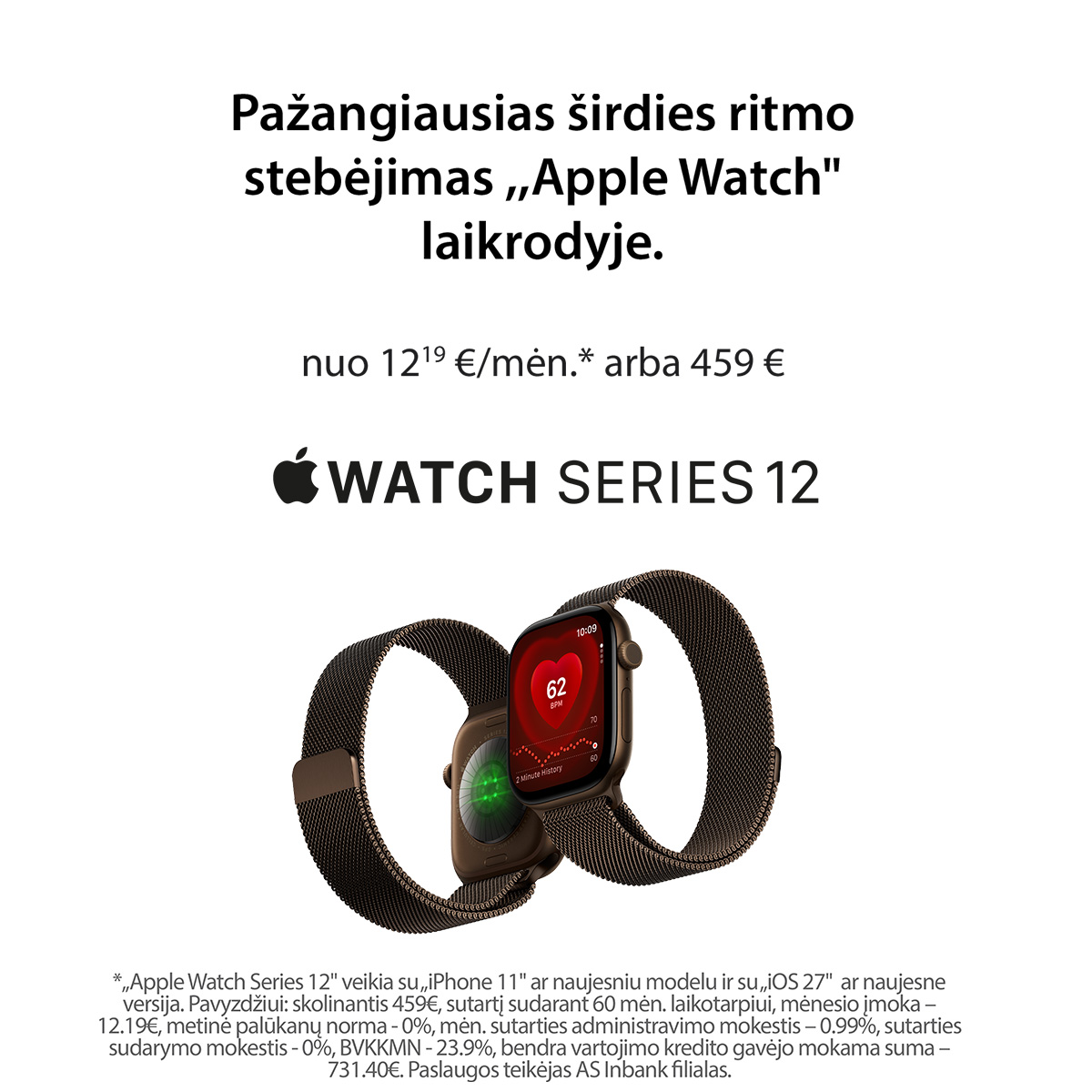 Pigu.lt Facebook ad: Watch Series 12