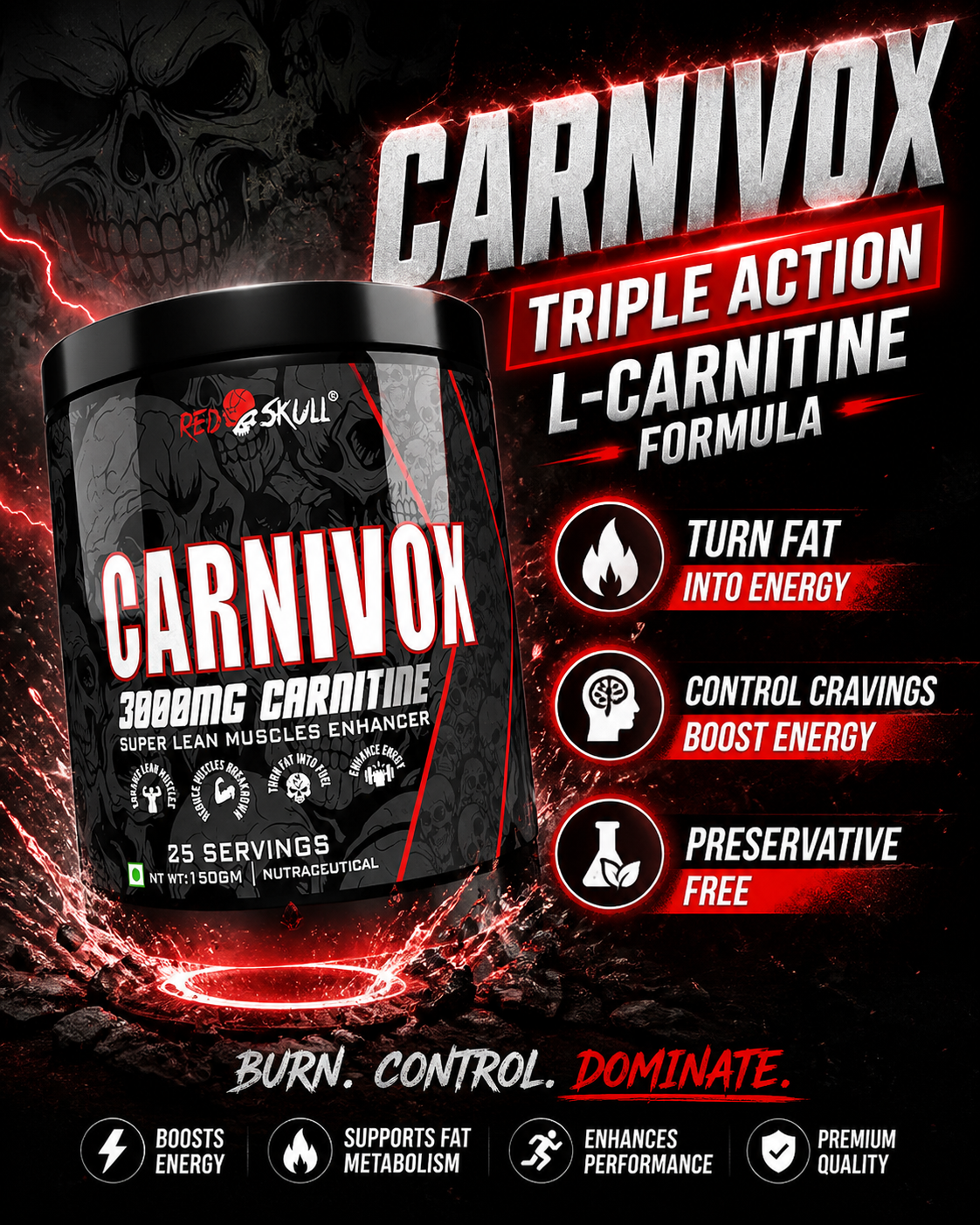 Redskull nutrition Facebook ad