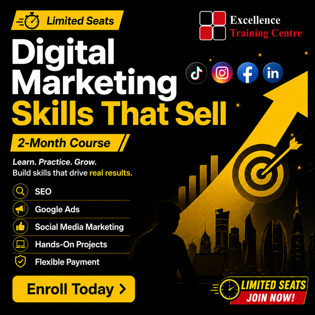 Excellence Training Centre, Qatar Facebook ad
