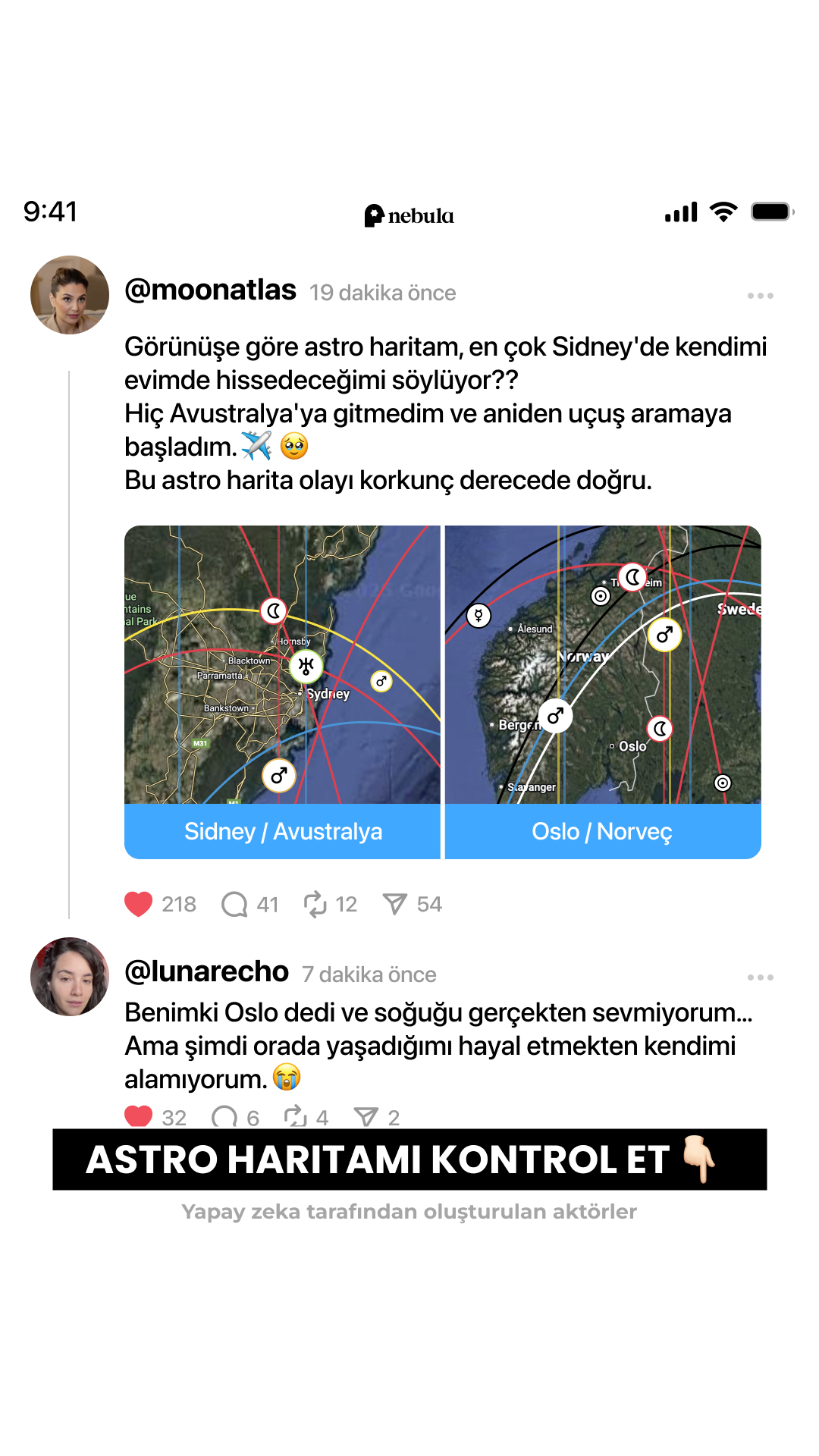Nebula: Astrocartography Reading Facebook ad