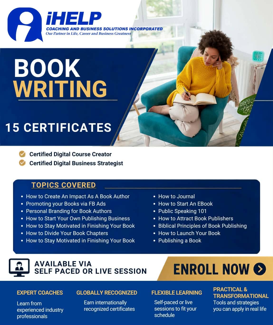 IHELP Coaching and Business Solutions Corporation Facebook ad