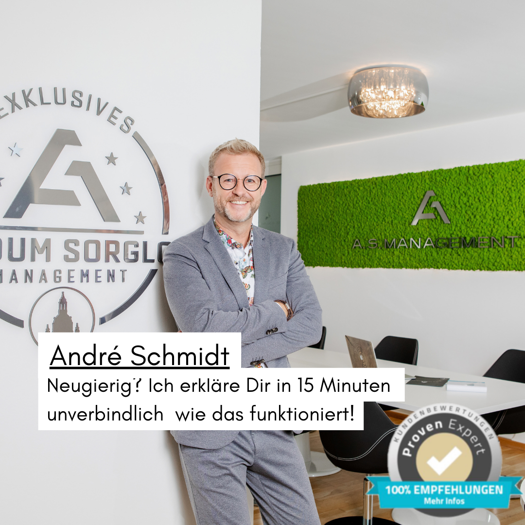 A.S. Management Facebook ad: Baue Vermögen auf mit AS Management.