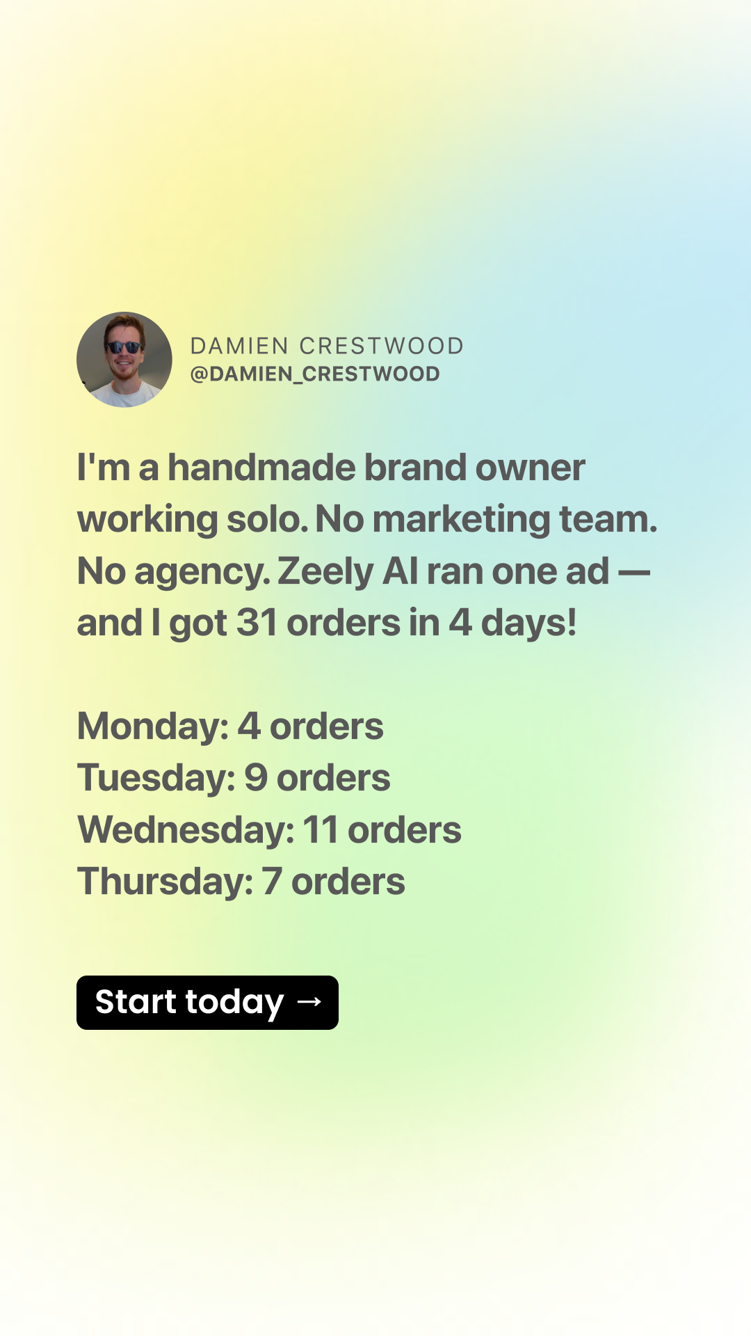 Zeely Facebook ad