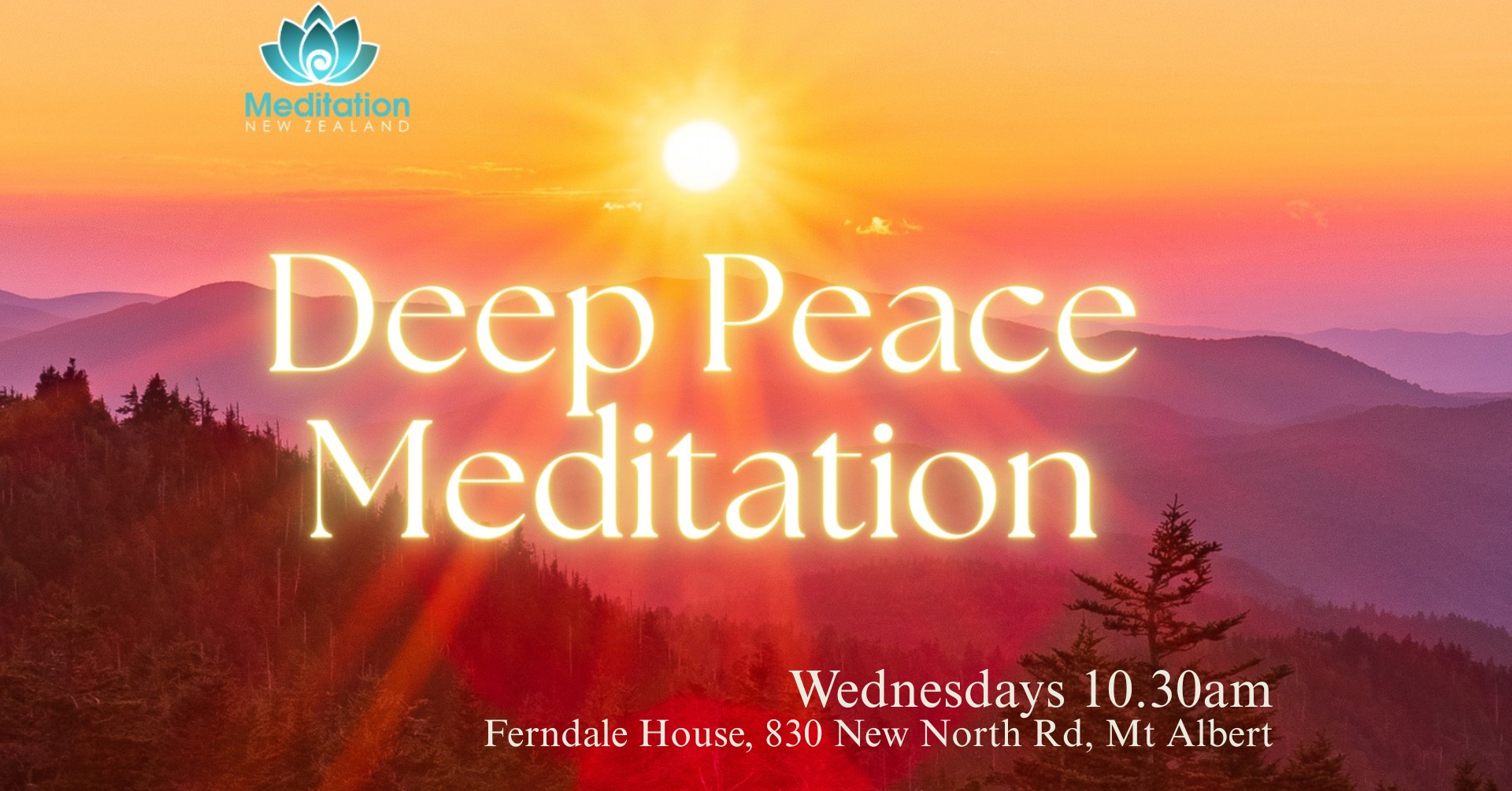Meditation New Zealand Facebook ad: Deep Peace Meditation