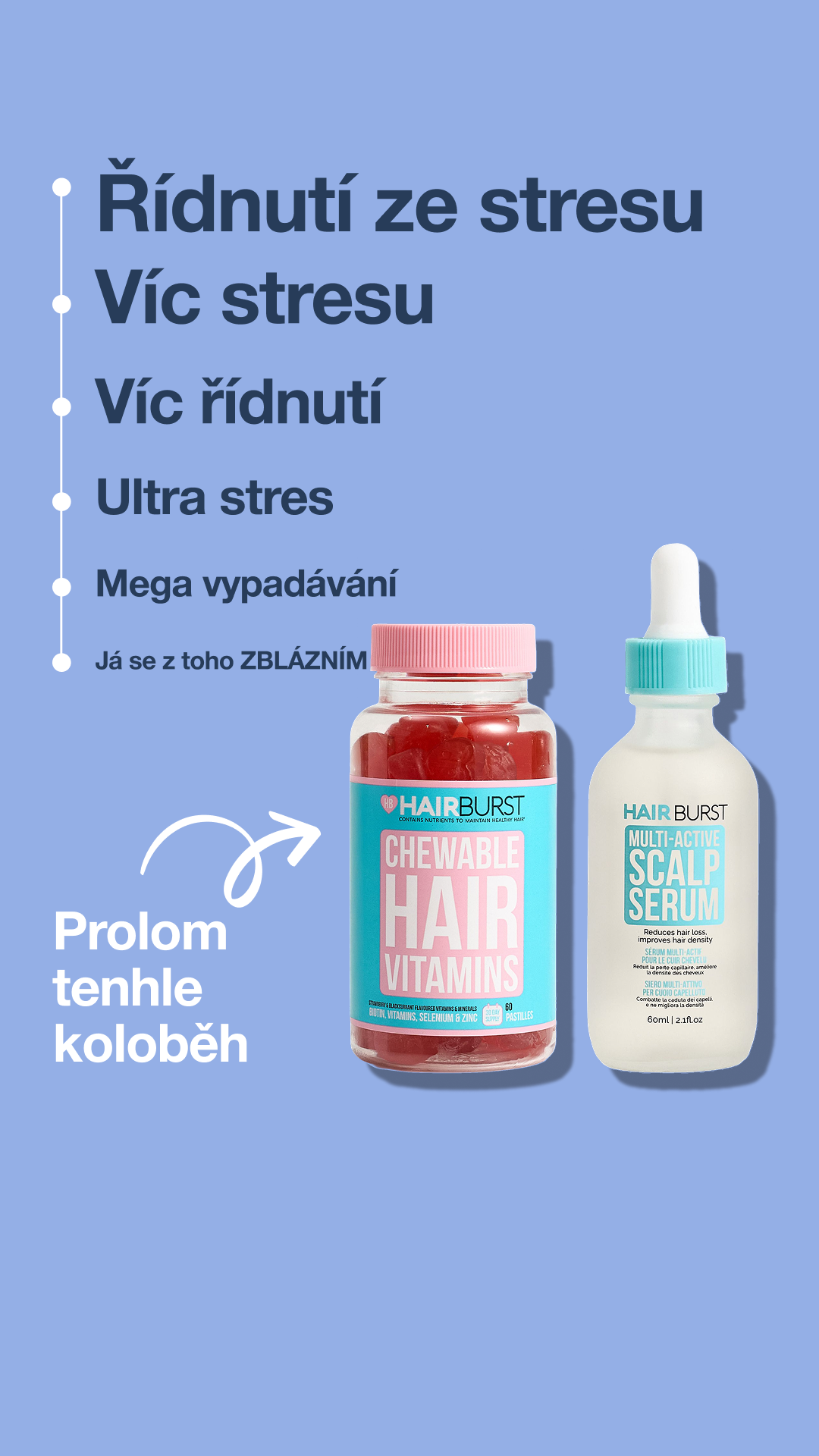 Hairburst Czech Republic Facebook ad